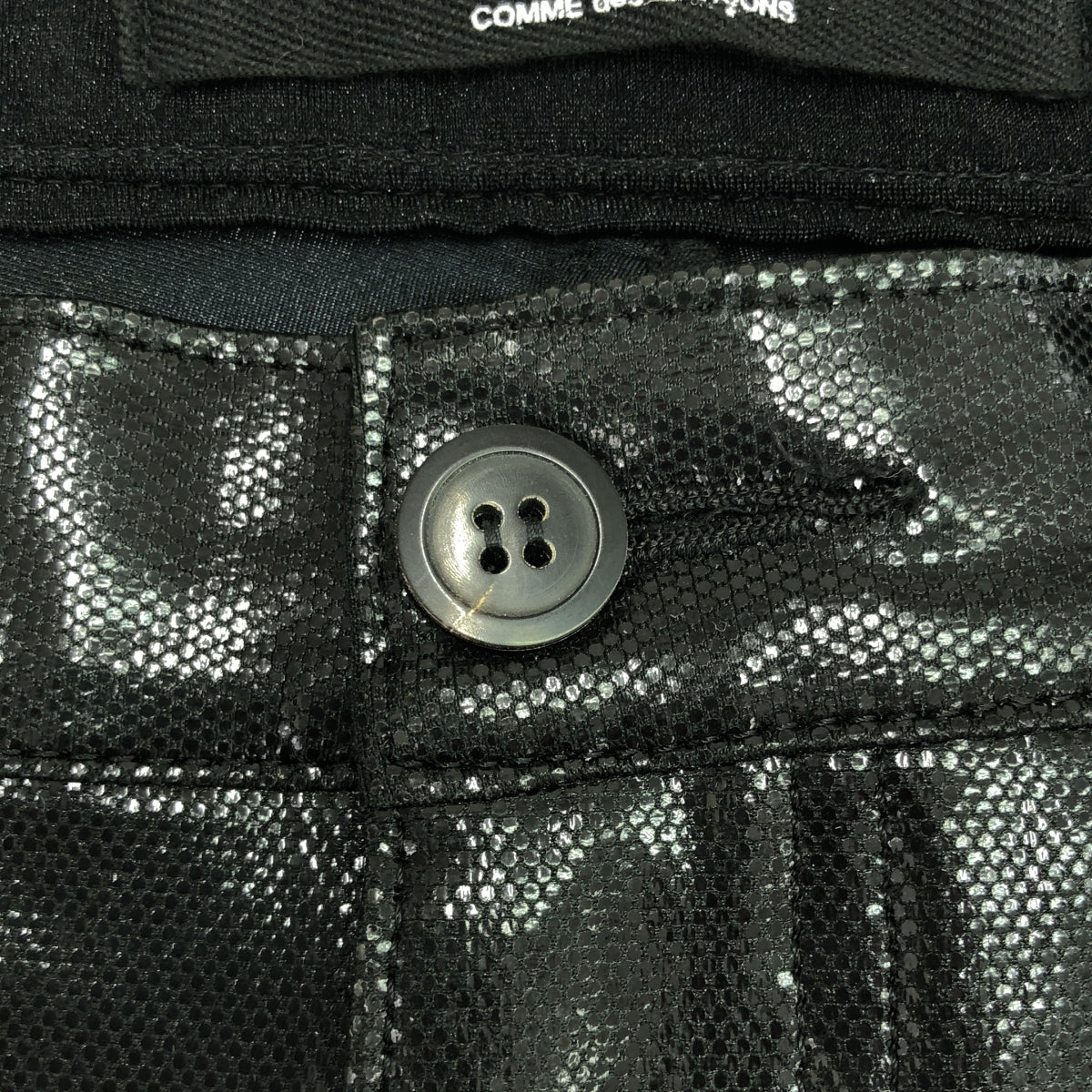 [品相良好] JUNYA WATANABE COMME des GARCONS / Junya Watanabe |彈性緊身褲，附開關 |黑色 |女性的