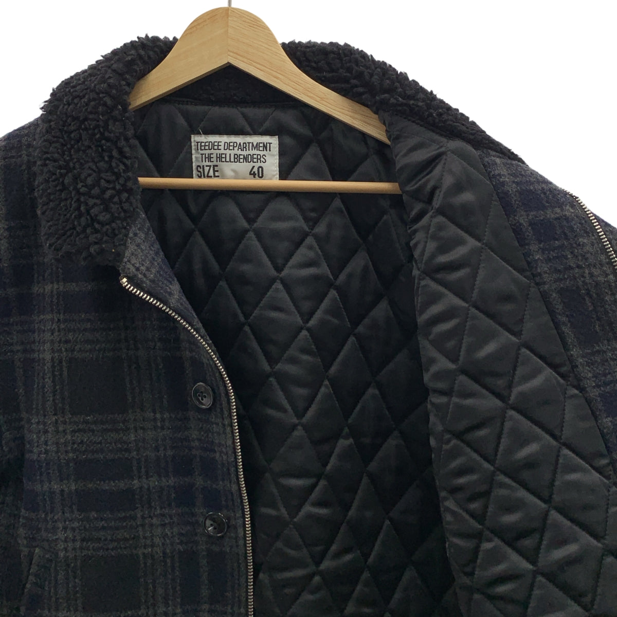 Tee Dee / ティーディー | ウール チェック キルティングジャケット | 40 | メンズ