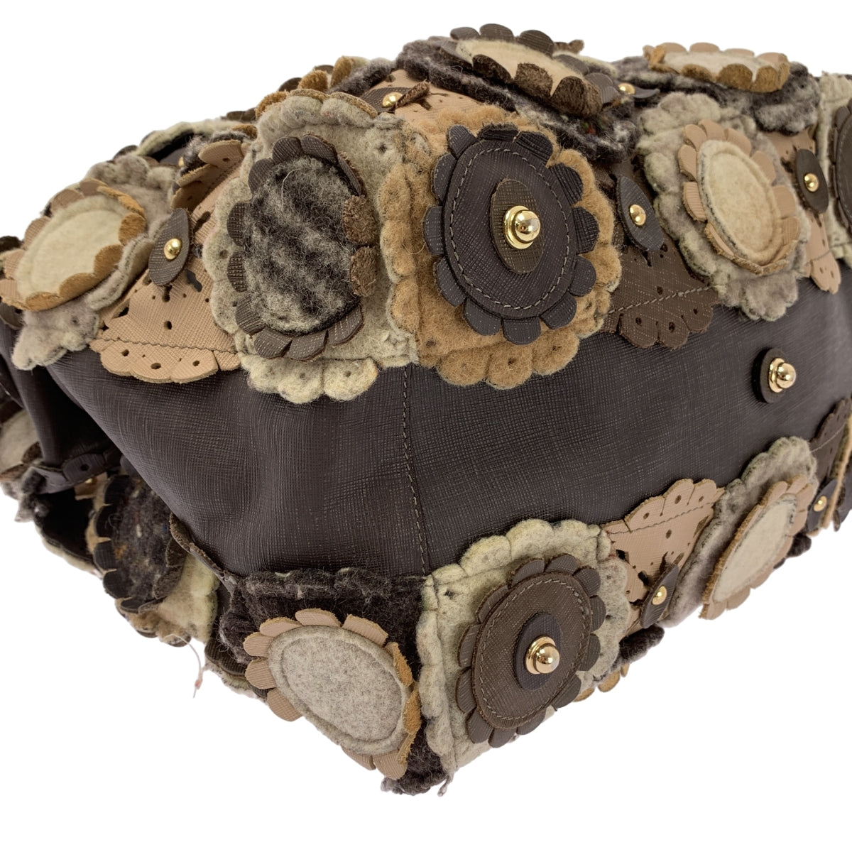 JAMIN PUECH / 자만 피에쉬 | 가죽 펠트 플라워 2way 숄더백 |