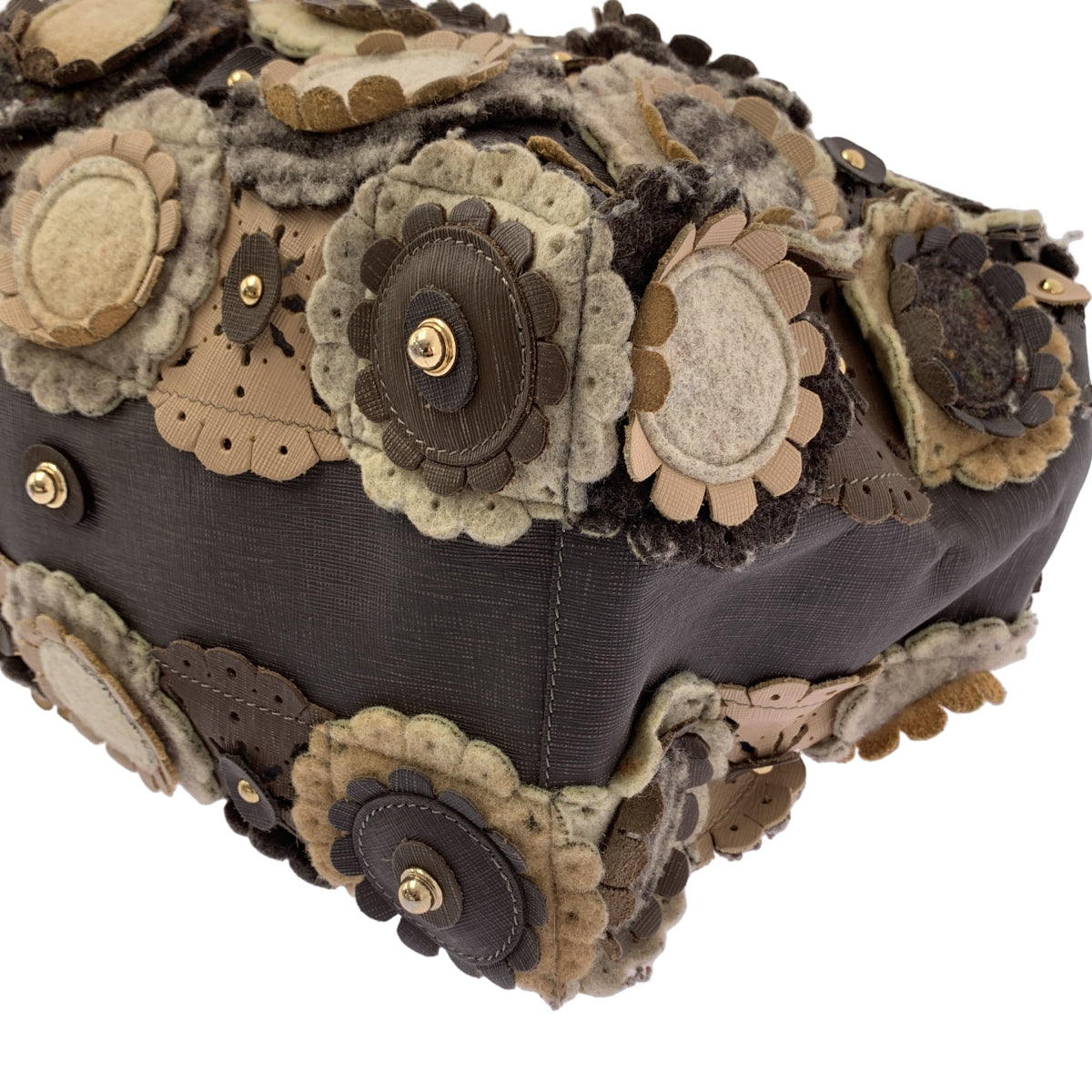 JAMIN PUECH / 자만 피에쉬 | 가죽 펠트 플라워 2way 숄더백 |