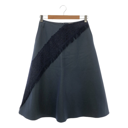 GOLDEN GOOSE | Lace-embellished flared skirt | S | Women's