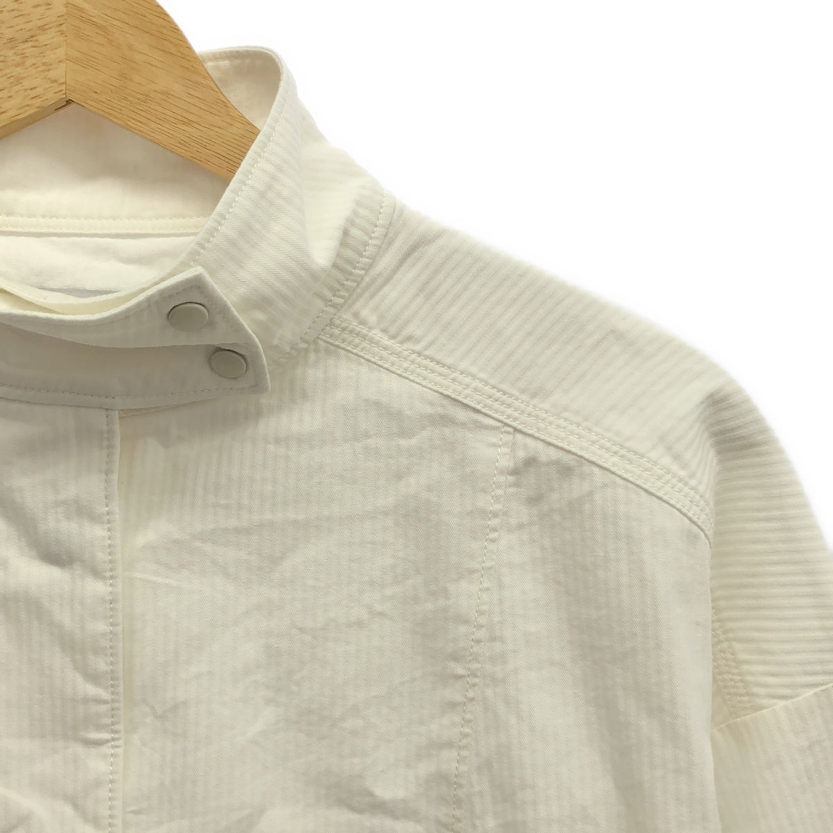 [狀況極佳] ETRE TOKYO | 立領棉質迷你洋裝 | F碼 | 白色 | 女款