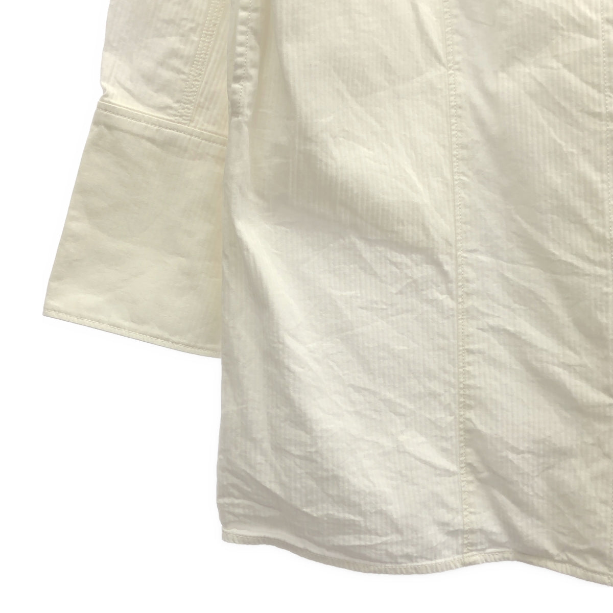 [狀況極佳] ETRE TOKYO | 立領棉質迷你洋裝 | F碼 | 白色 | 女款