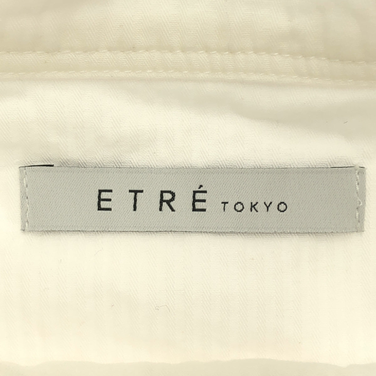 [狀況極佳] ETRE TOKYO | 立領棉質迷你洋裝 | F碼 | 白色 | 女款