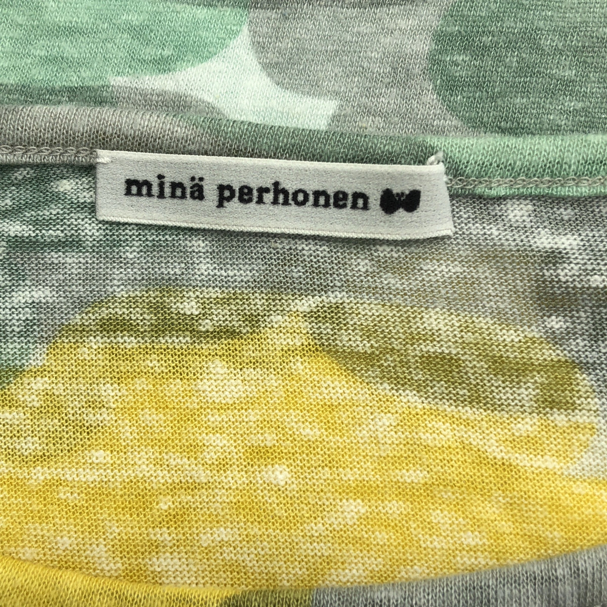 mina perhonen / 미나펠호넨 | 2024SS | slow cloud / 린넨 레이온 총 무늬 니트 컷소우 | 36 | 멀티 컬러 | 여성