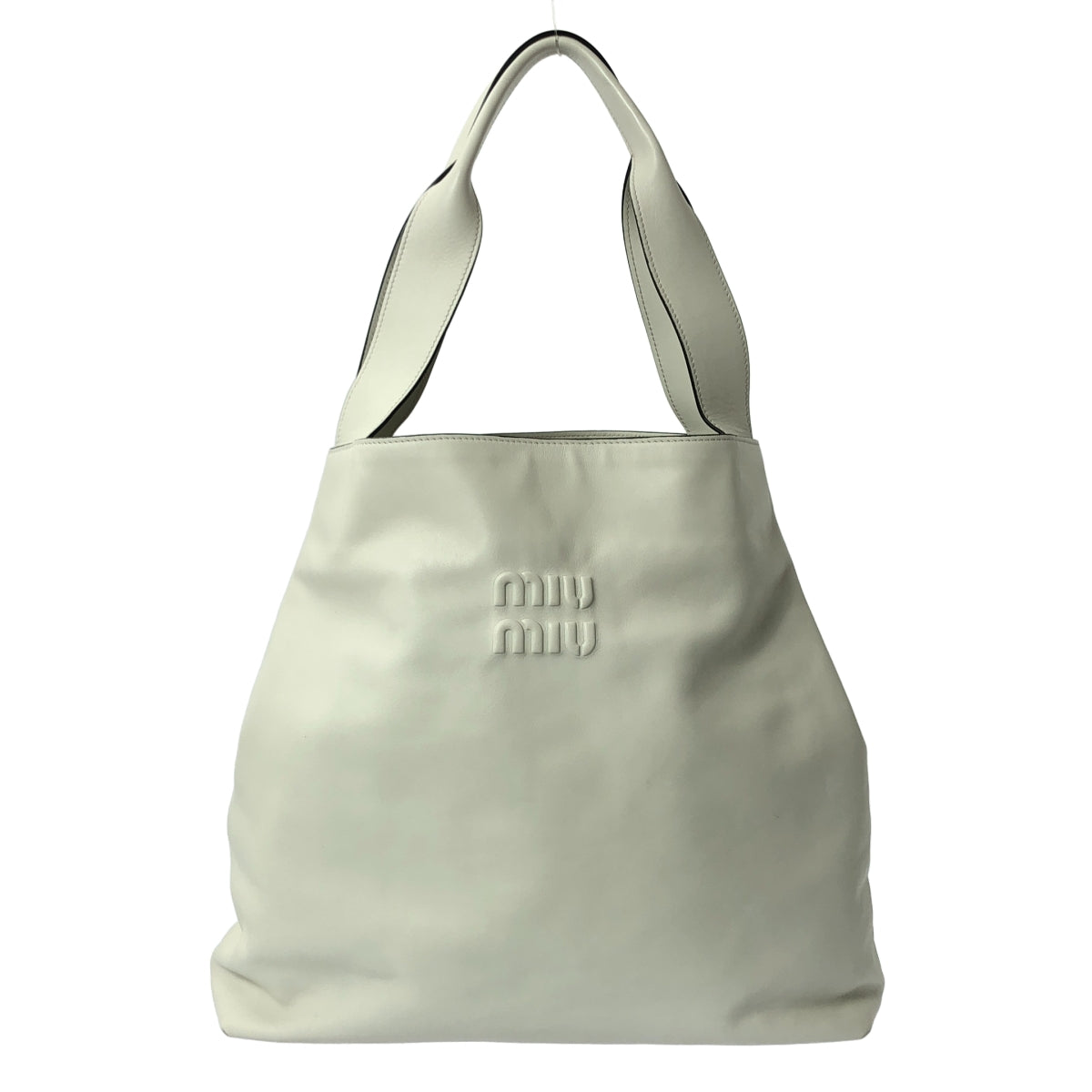 miu miu / 뮤뮤 | Leather Hobo Bag 가죽 호보백 | 화이트 | 여성