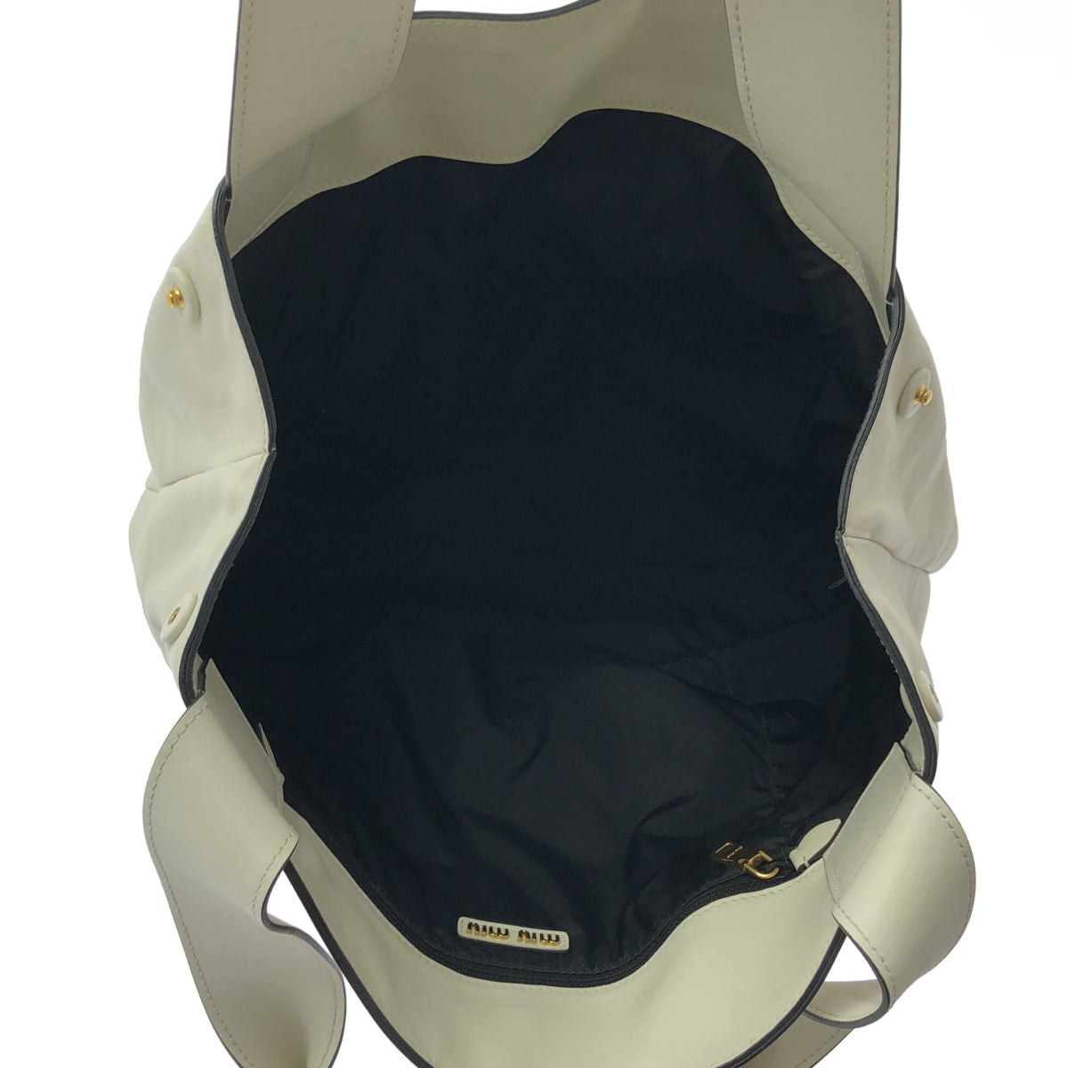 miu miu / 뮤뮤 | Leather Hobo Bag 가죽 호보백 | 화이트 | 여성