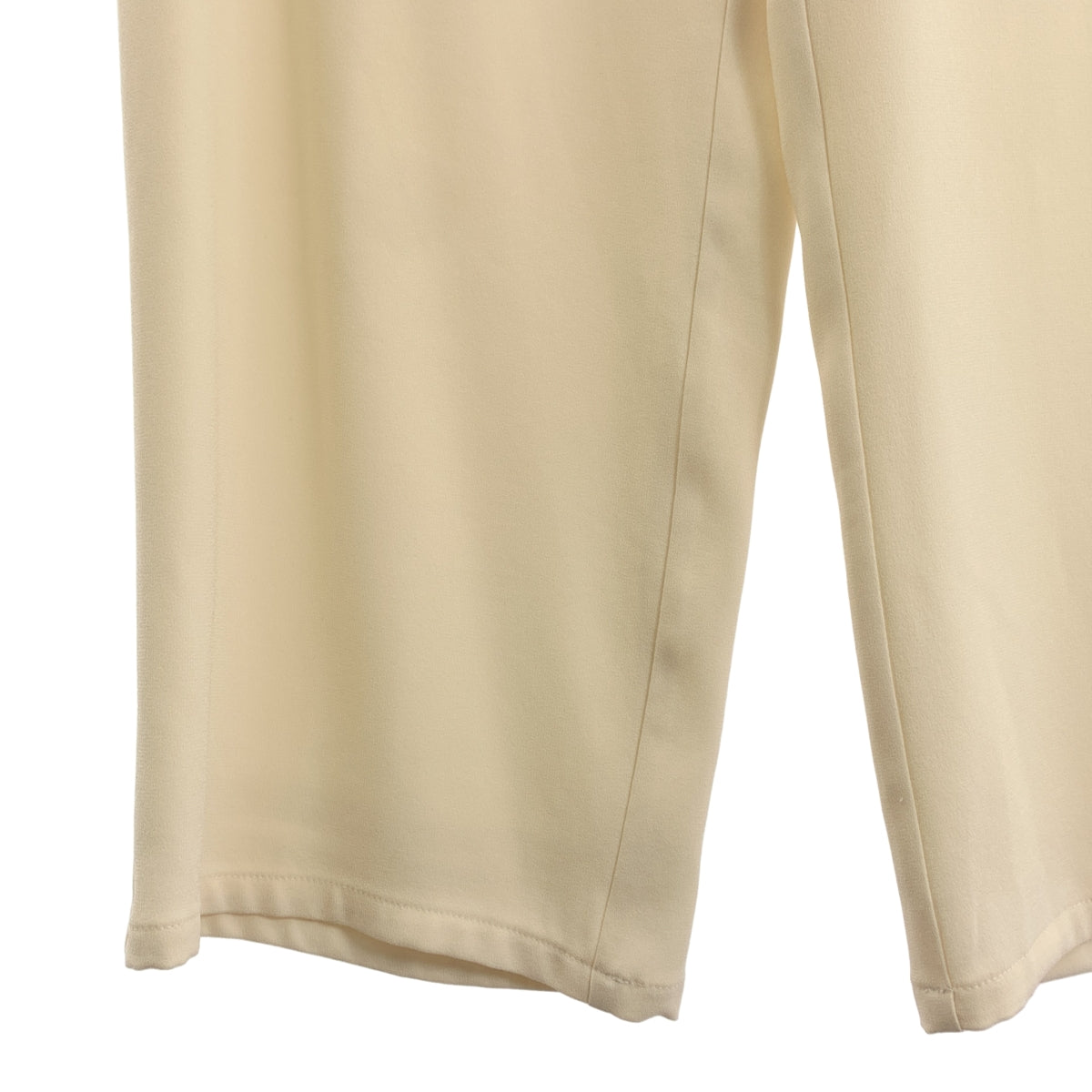 【美品】  GALERIE VIE / ギャルリーヴィー | バックサテン アムンゼン イージー ストレート パンツ | 38 | オフホワイト | レディース