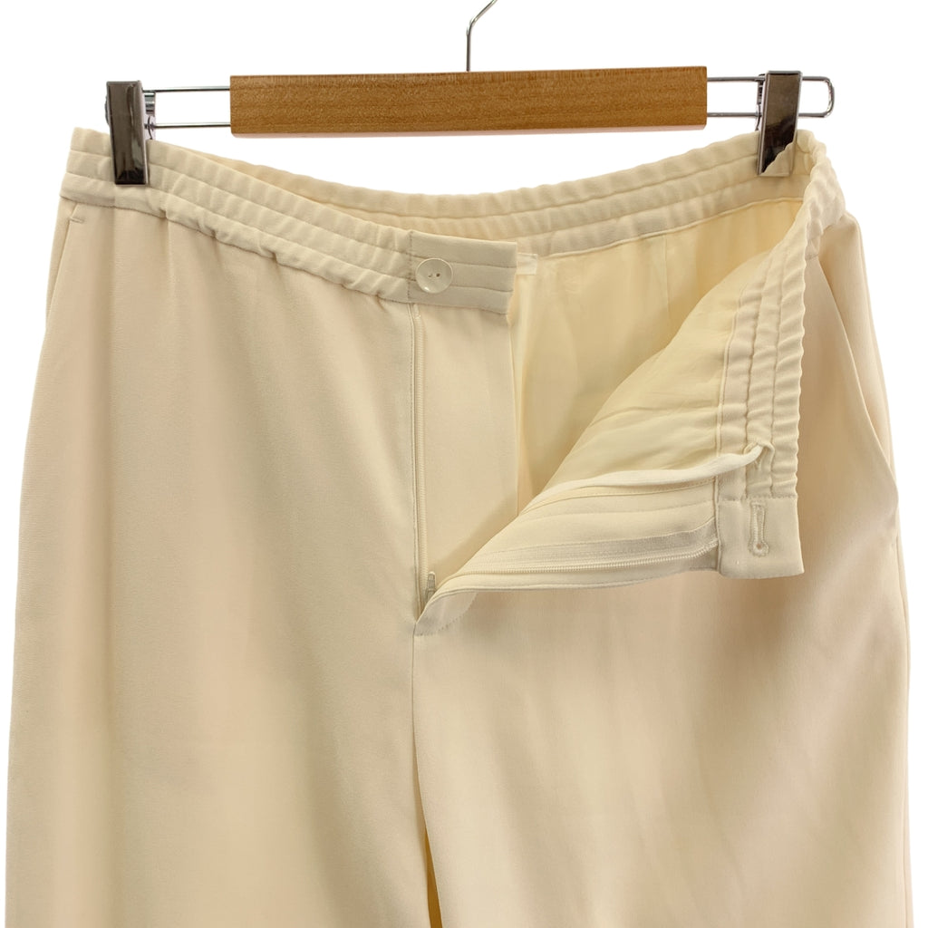 【美品】  GALERIE VIE / ギャルリーヴィー | バックサテン アムンゼン イージー ストレート パンツ | 38 | オフホワイト | レディース