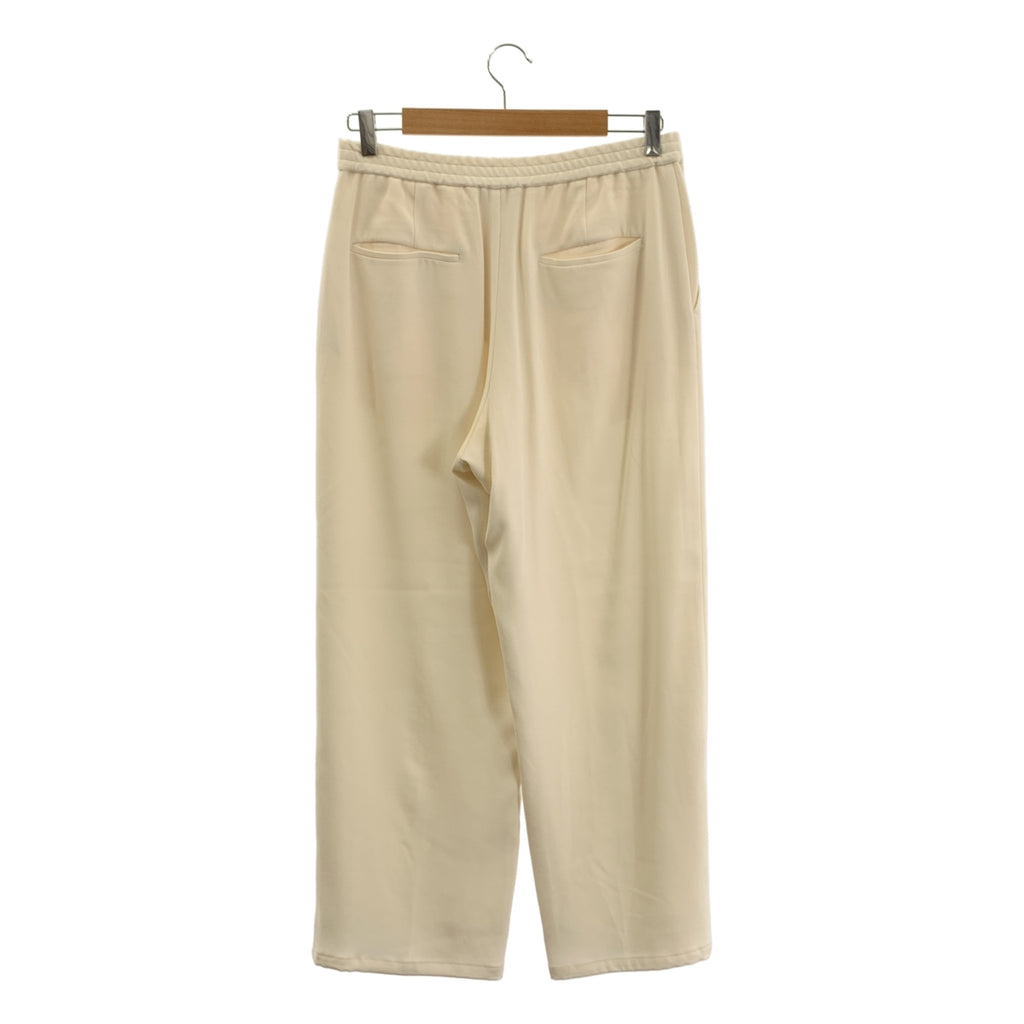 【美品】  GALERIE VIE / ギャルリーヴィー | バックサテン アムンゼン イージー ストレート パンツ | 38 | オフホワイト | レディース