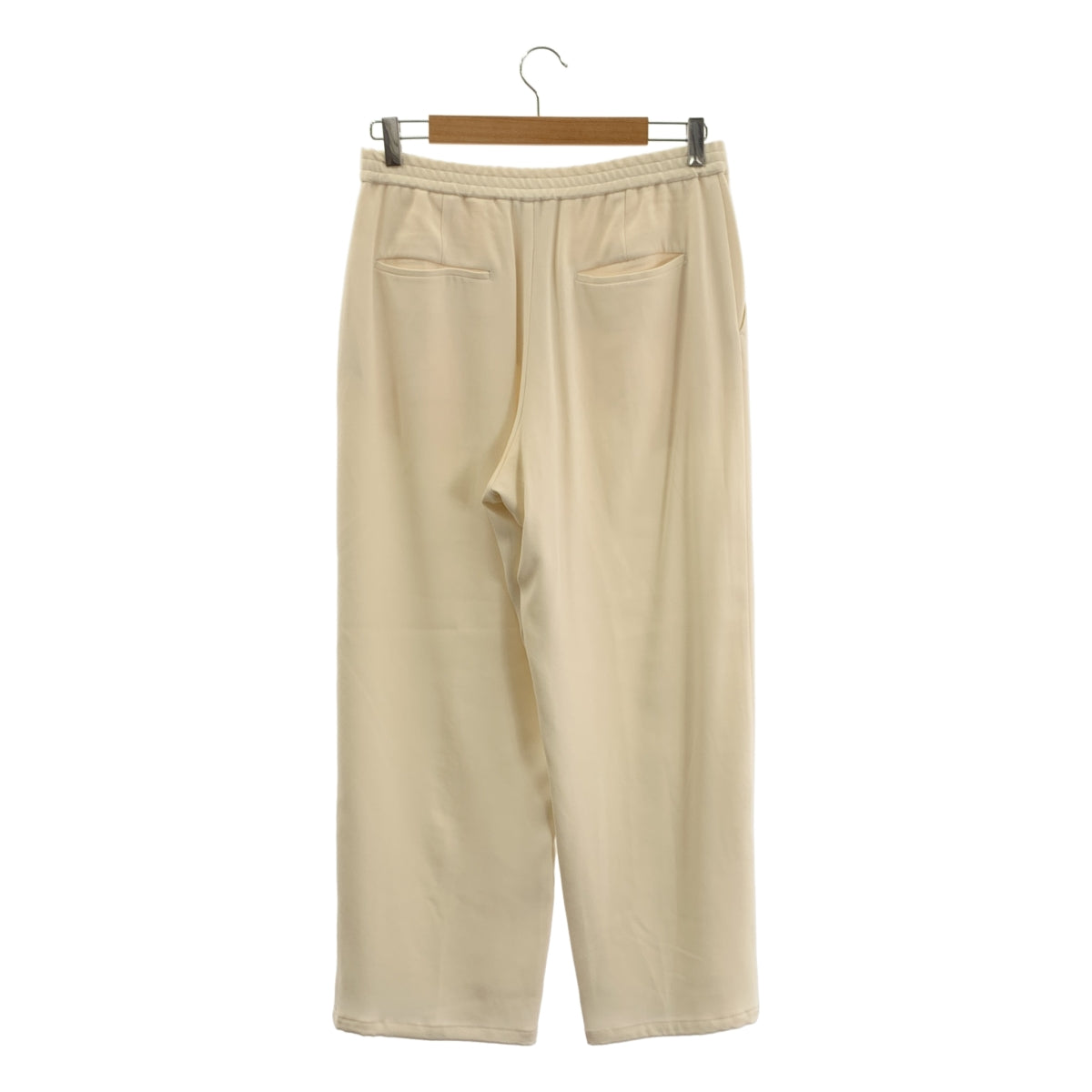 【美品】  GALERIE VIE / ギャルリーヴィー | バックサテン アムンゼン イージー ストレート パンツ | 38 | オフホワイト | レディース