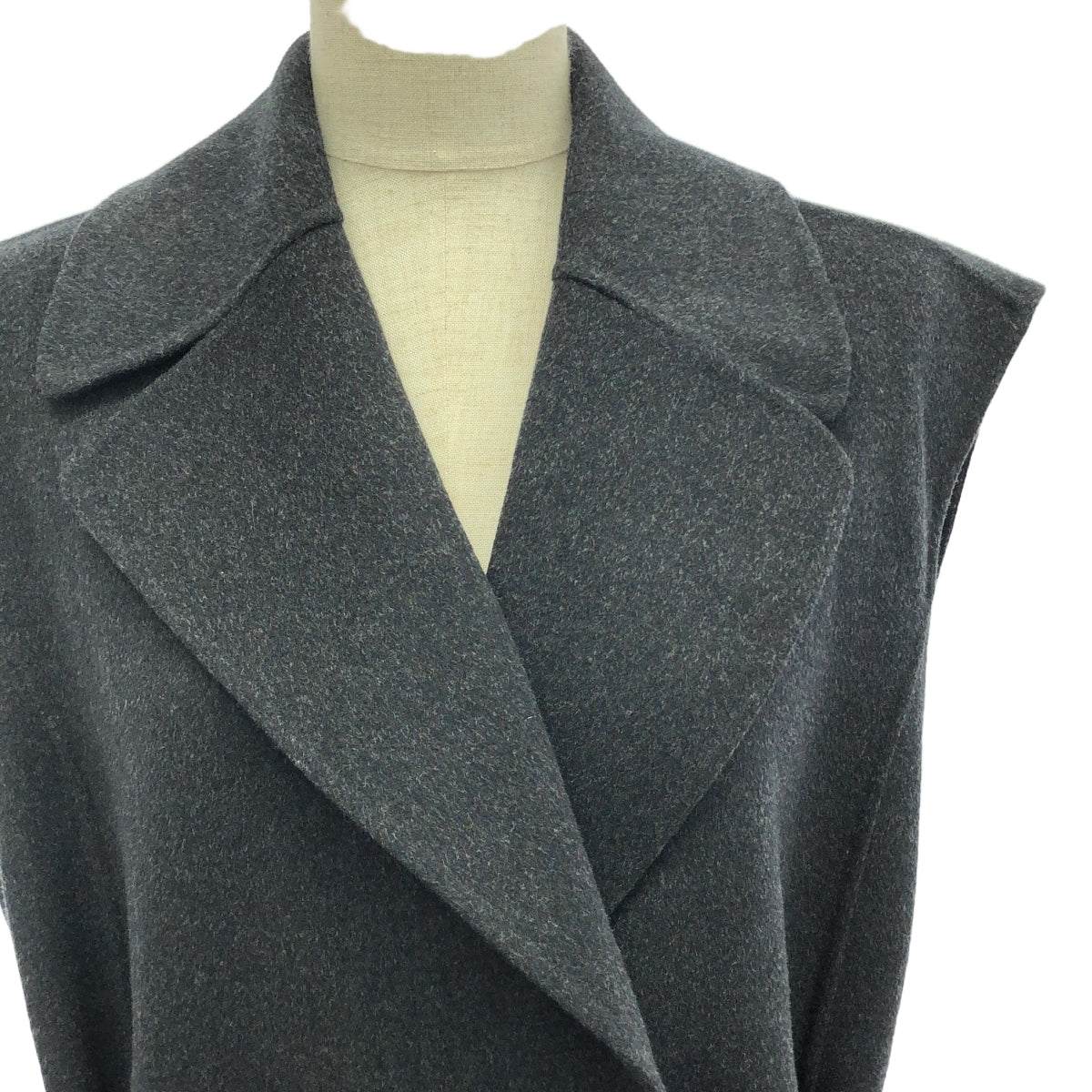 S MAX MARA / エスマックスマーラ | 2023AW | CUCITO A MANO クチートアマーノ ウール ロングジレ | 38 | チャコールグレー | レディース