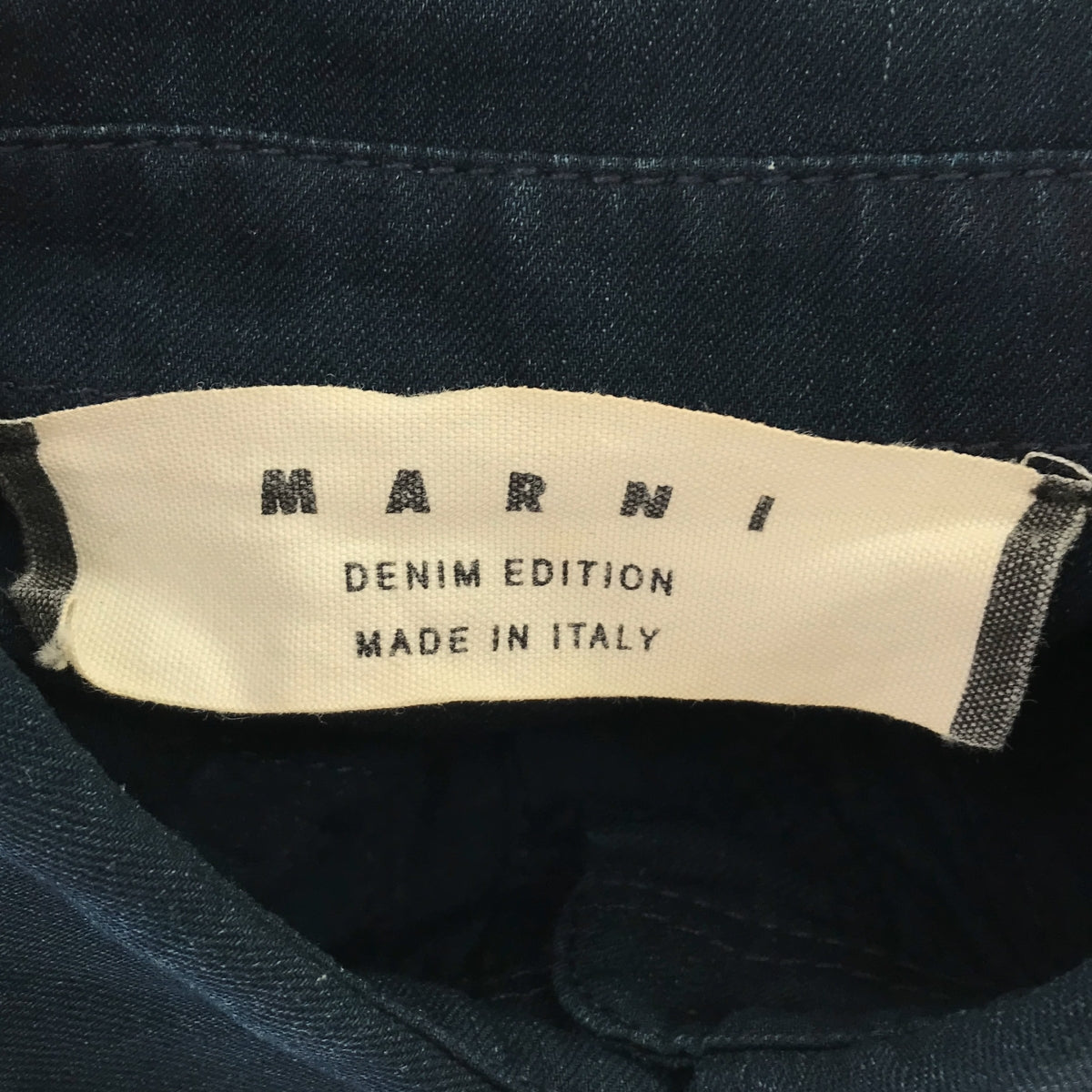 MARNI | denim edition tuck gathered denim shirt | 36 | indigo | women's