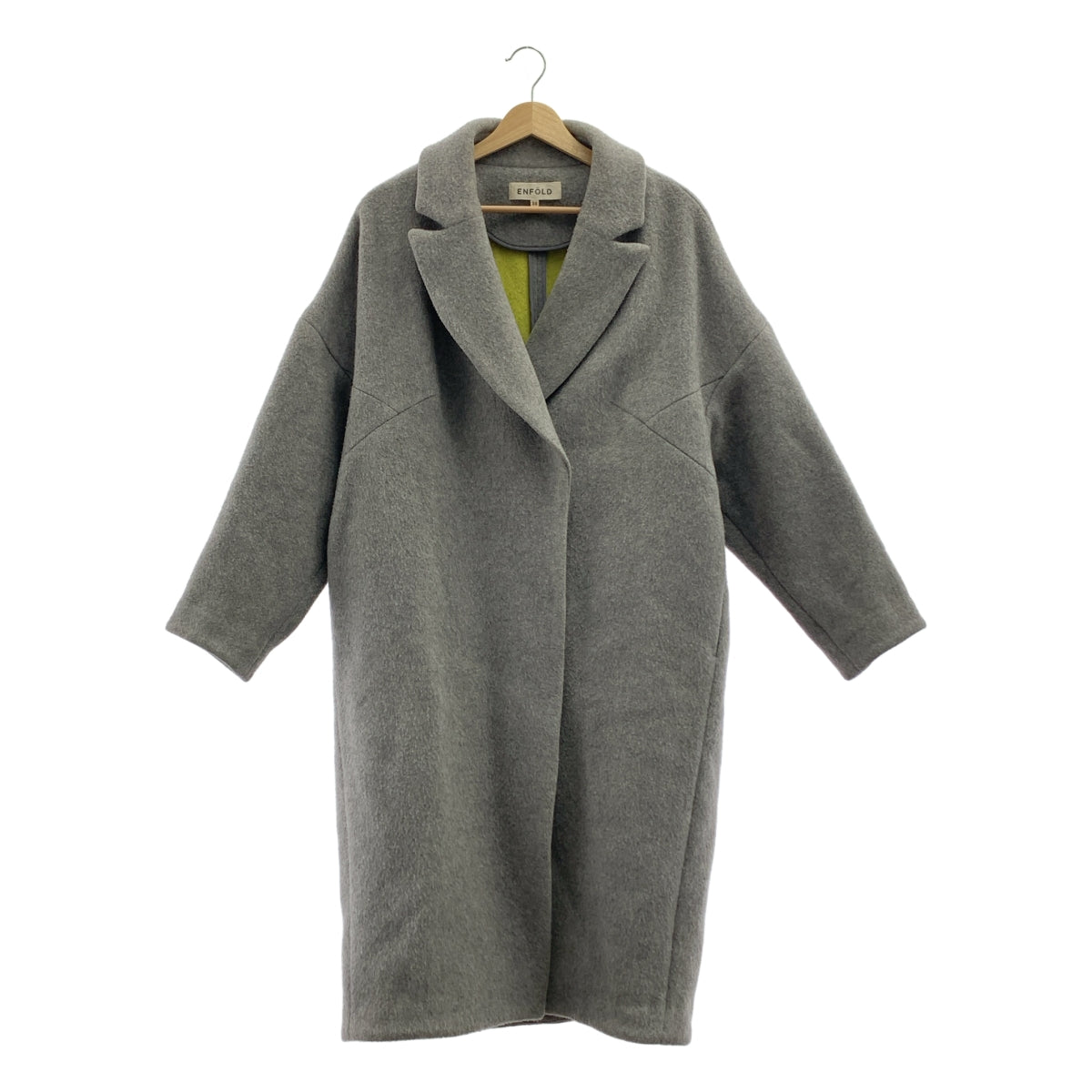 ENFOLD | River 羊毛寬鬆繭型大衣 | 38 碼 | 灰色 | 女款
