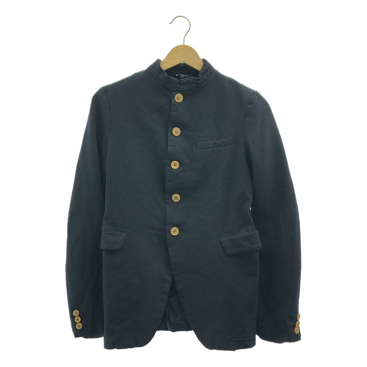 COMME des GARCONS COMME des GARCONS / 콤콤 | 폴리에스터 축융 스탠드 컬러 재킷 | SS | 네이비 | 여성