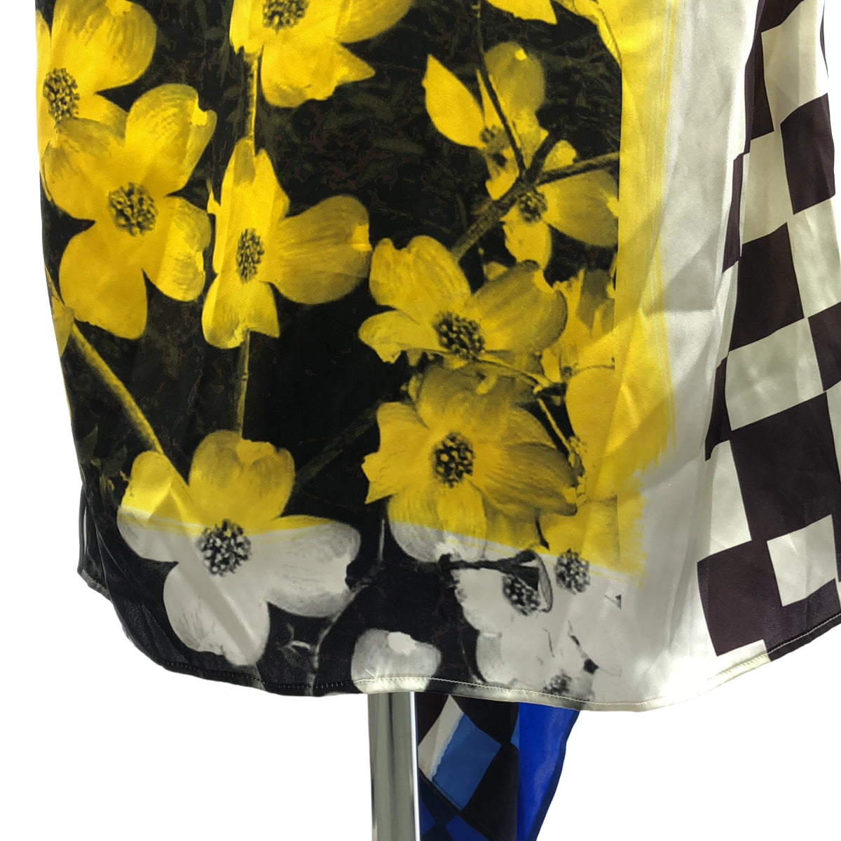 【美品】  DRIES VAN NOTEN / ドリスヴァンノッテン | 2019SS | プリント シルク ドレープ ロングワンピース | 42 | マルチカラー | レディース