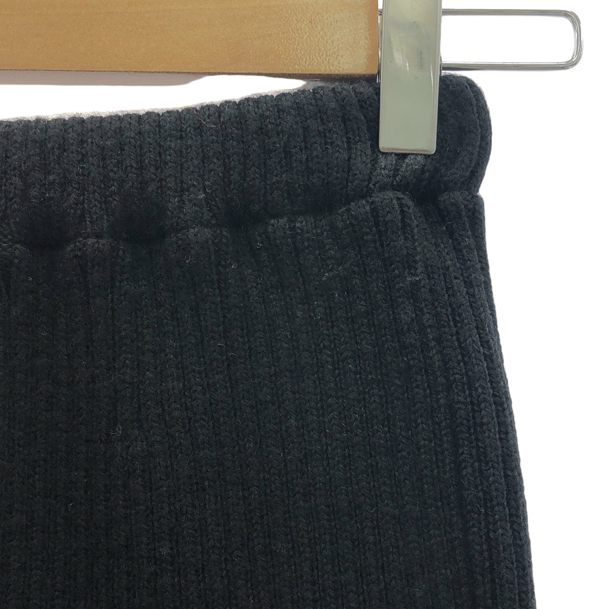 【美品】  sawa takai / サワ タカイ | 2024AW | LAND SKIRT / ウエストゴム ニット スカート | XS | ブラック/ブルー | レディース