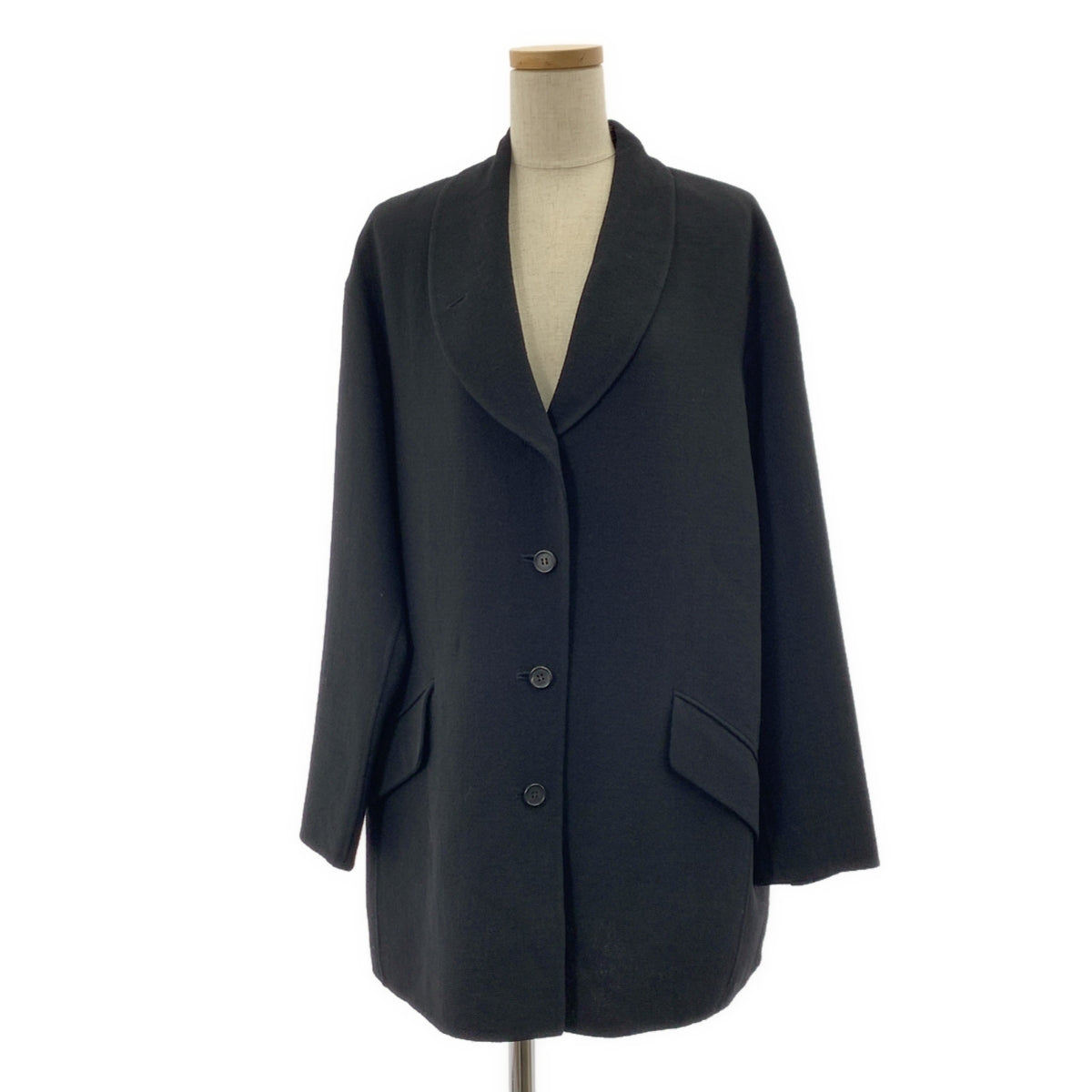 ISSEY MIYAKE / イッセイミヤケ | ウール オーバーサイズ チェスター コート | M | レディース