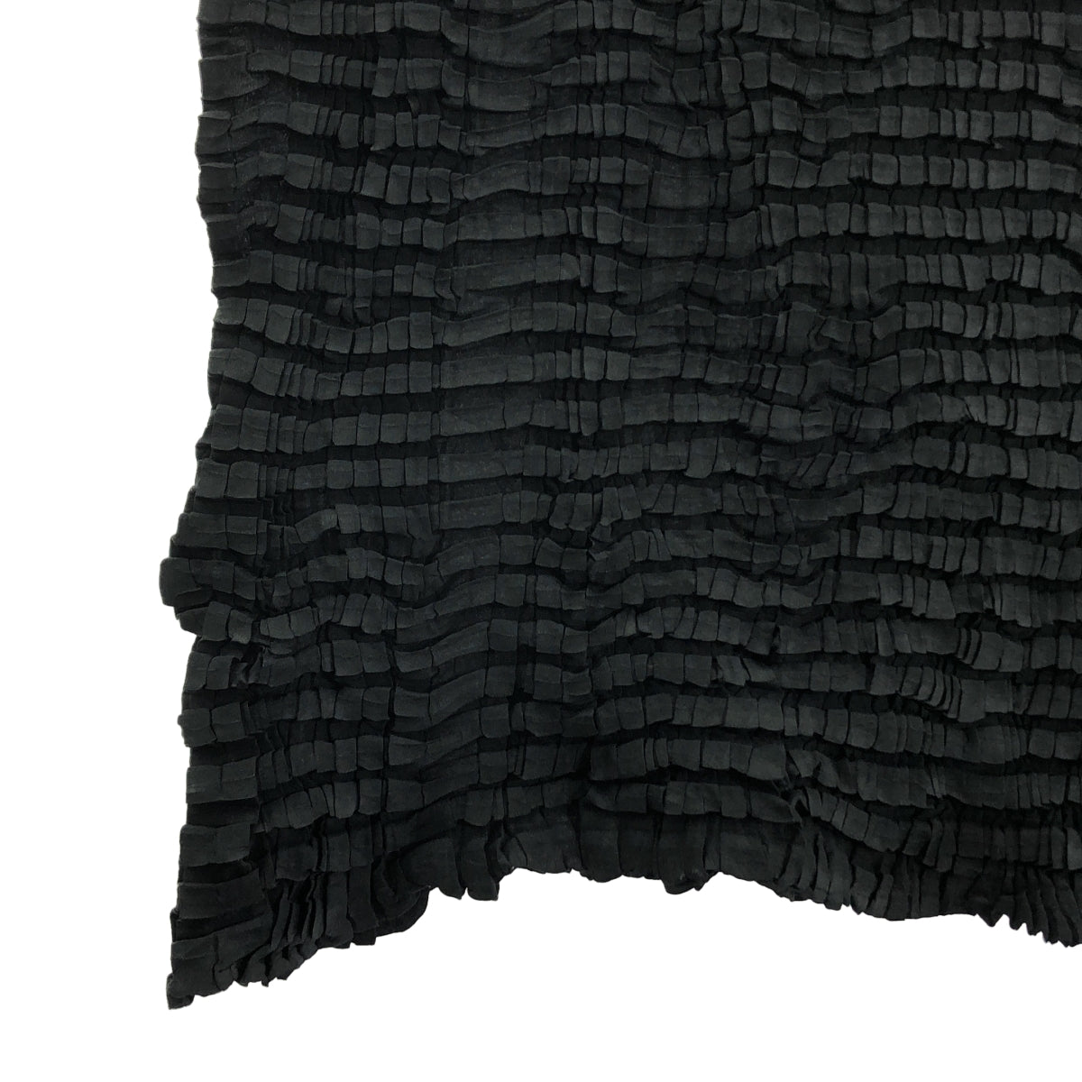 ISSEY MIYAKE / 이세이미야케 | 주름 가공 하이넥 쇼트 슬리브 컷소우 | M |