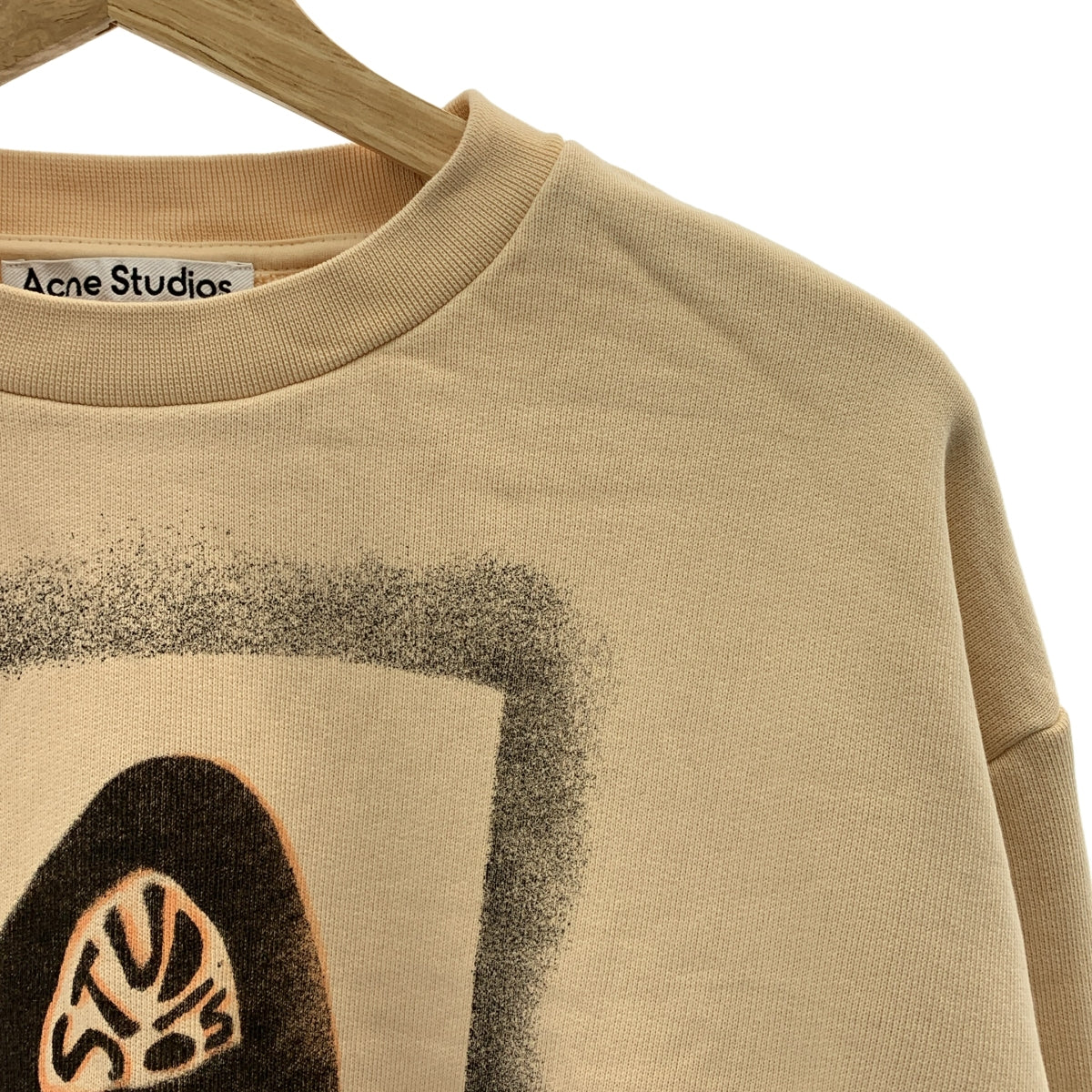 Acne Studios / アクネストゥディオズ | FN-WN-SWEA000184 / プリント クロップド トレーナー | S | ベージュ | レディース