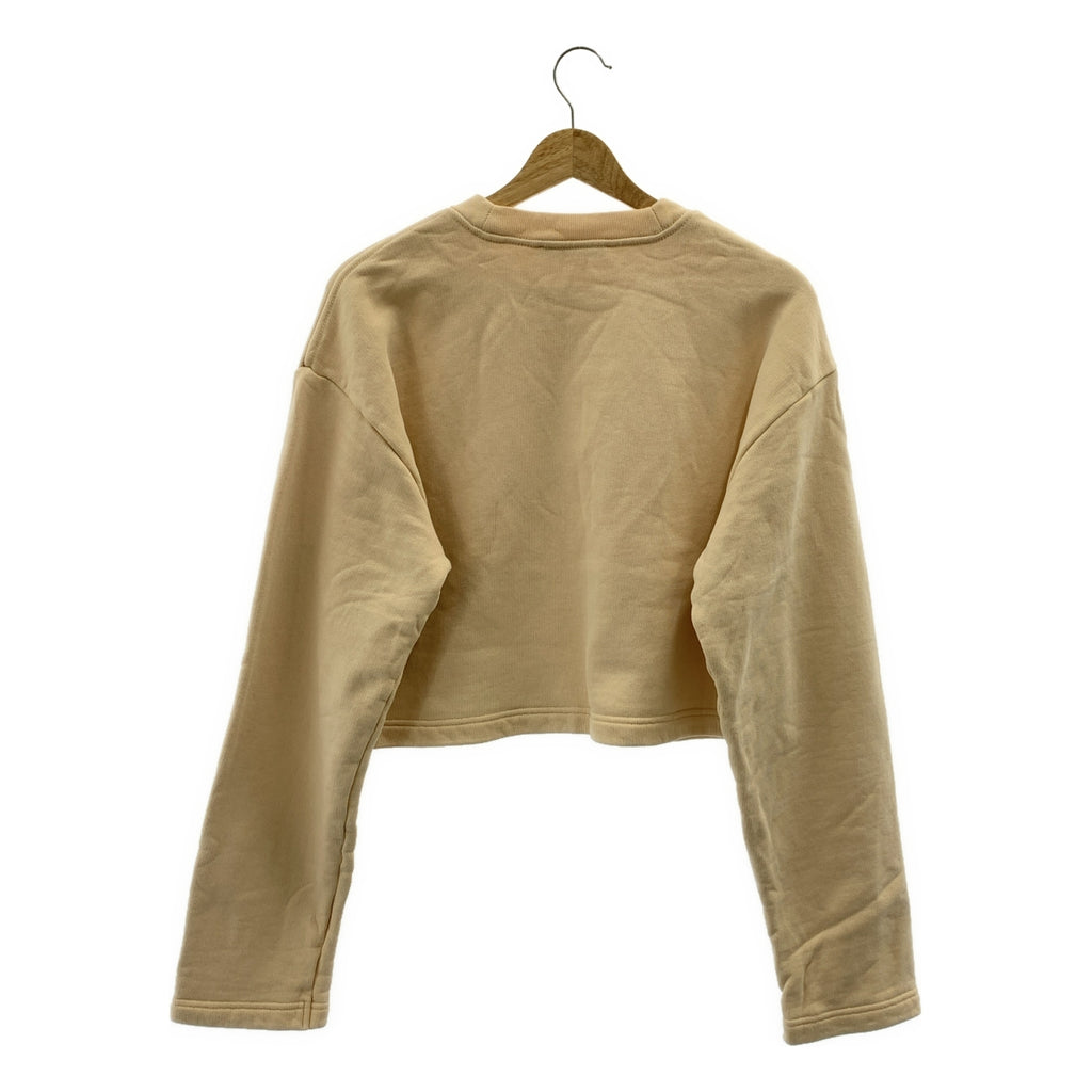 Acne Studios / アクネストゥディオズ | FN-WN-SWEA000184 / プリント クロップド トレーナー | S | ベージュ | レディース