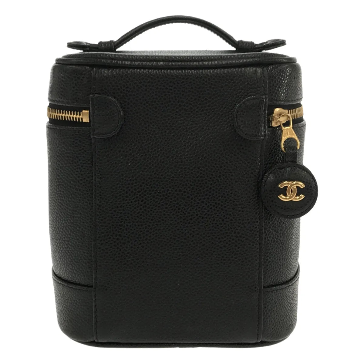 CHANEL / シャネル | 93659 ココマーク キャビアスキン バニティバッグ | ブラック | レディース