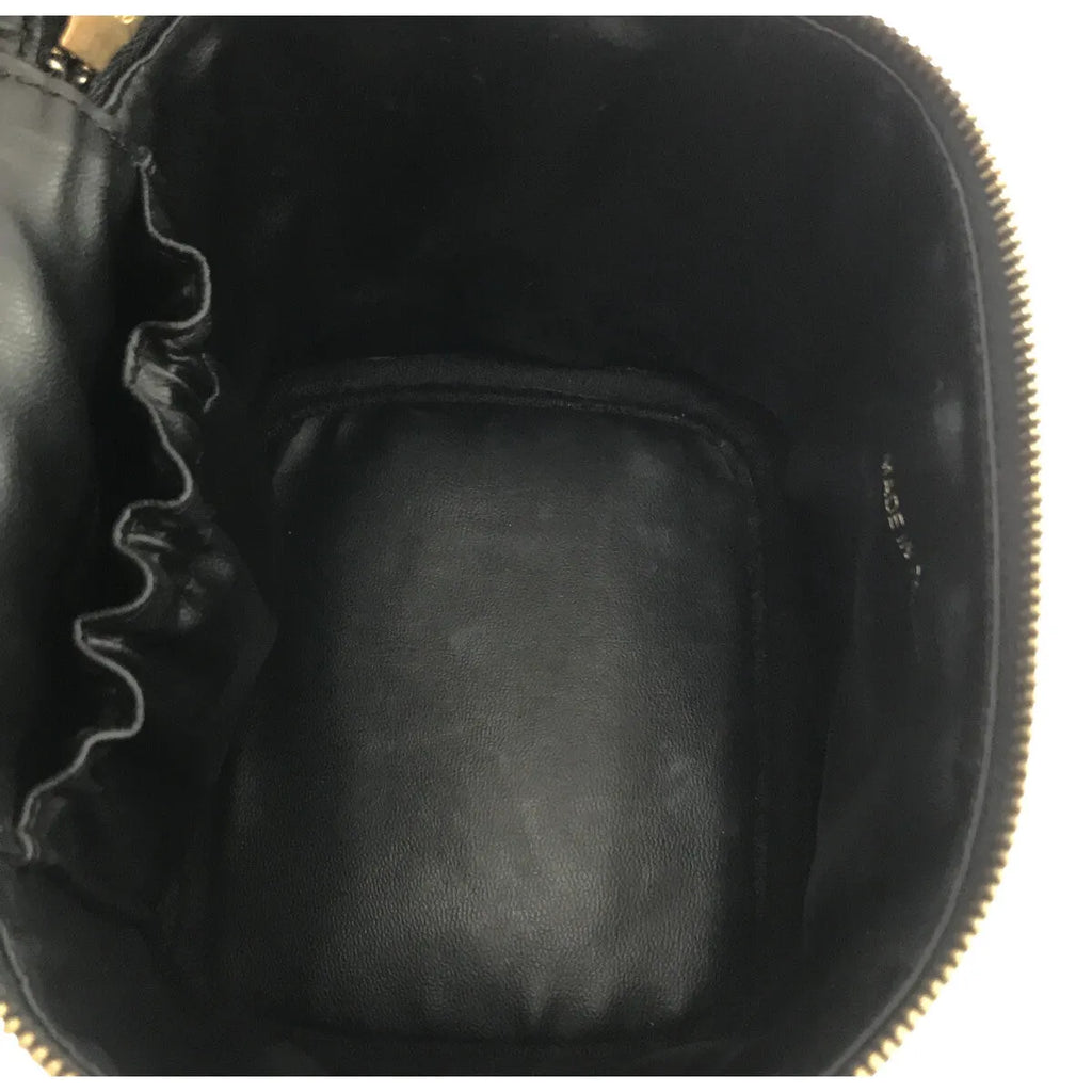 CHANEL / シャネル | 93659 ココマーク キャビアスキン バニティバッグ | ブラック | レディース