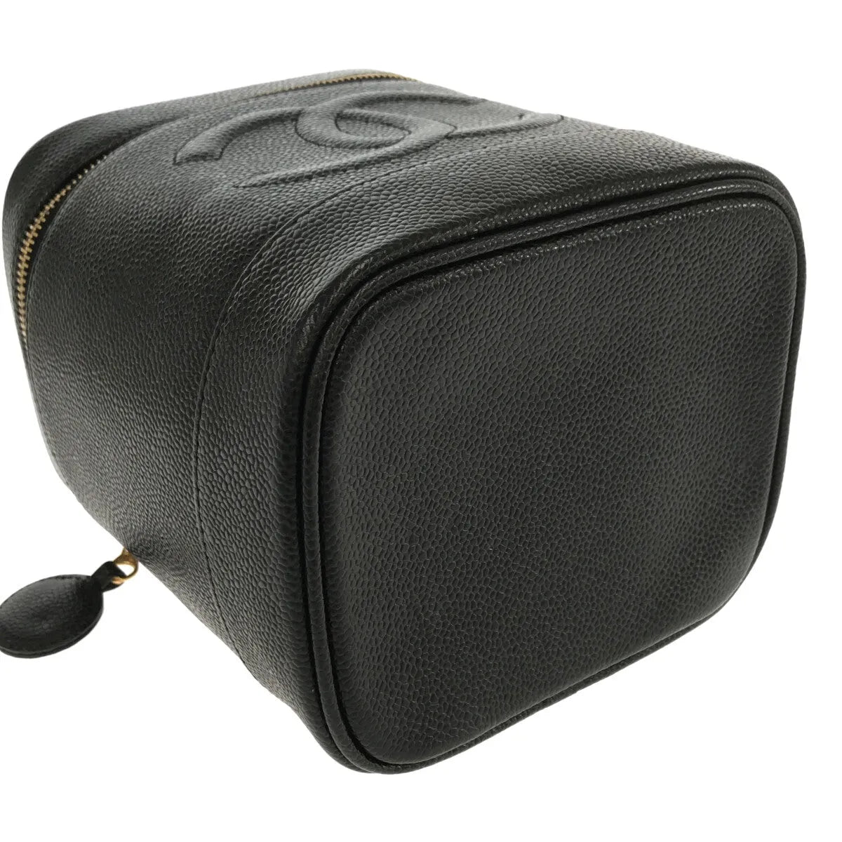 CHANEL / シャネル | 93659 ココマーク キャビアスキン バニティバッグ | ブラック | レディース