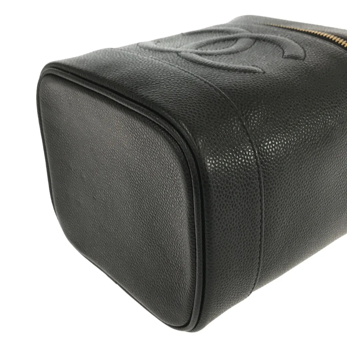 CHANEL / シャネル | 93659 ココマーク キャビアスキン バニティバッグ | ブラック | レディース