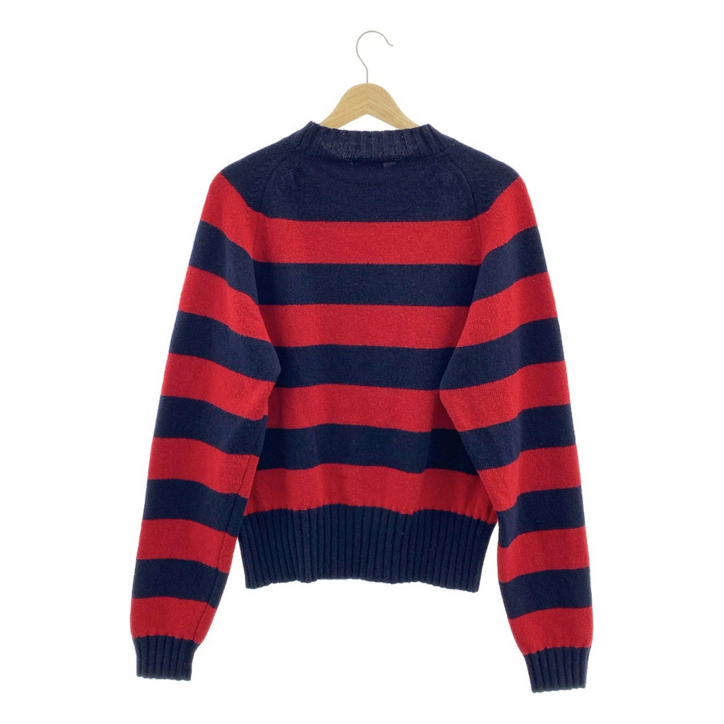 DRIES VAN NOTEN / 드리스 반 노튼 | 울 테두리 풀오버 니트 | M | 레드 / 네이비 | 남성