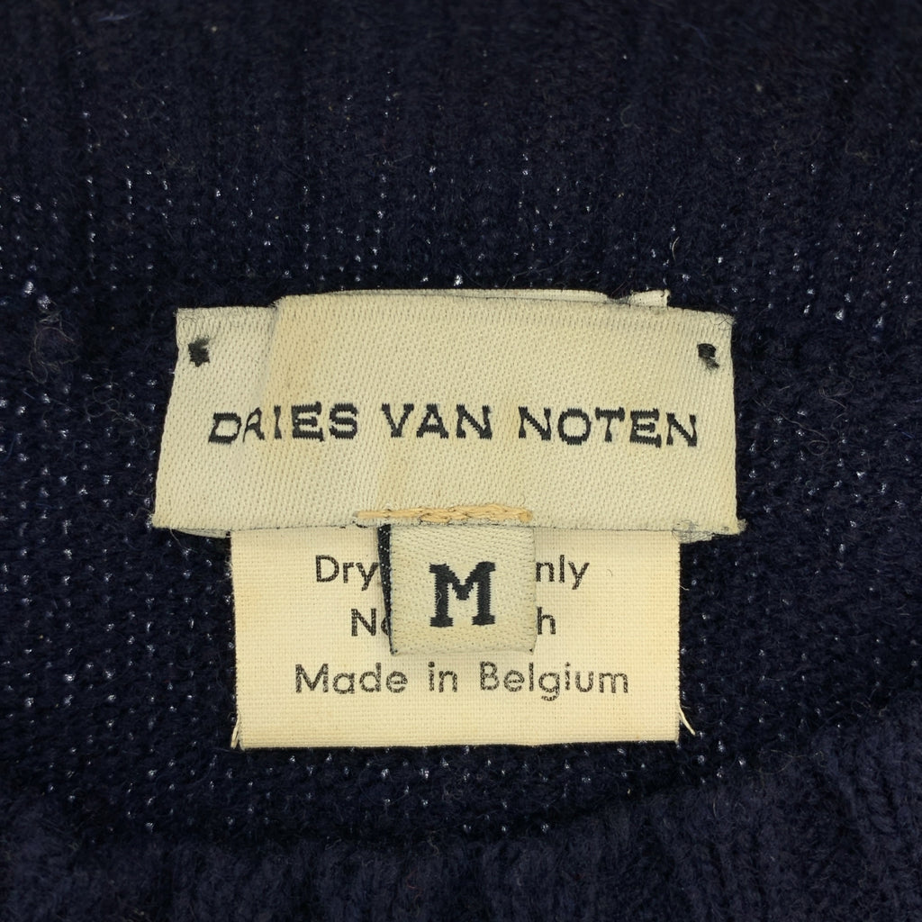 DRIES VAN NOTEN / 드리스 반 노튼 | 울 테두리 풀오버 니트 | M | 레드 / 네이비 | 남성