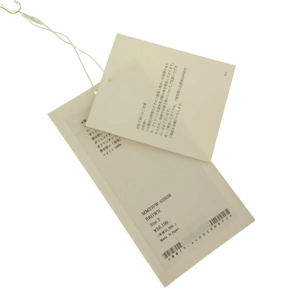 [新] Mame Kurogouchi | 2023秋冬 |拉舍爾平紋針織火炬蕾絲條紋上衣| SHOPBOP 2 |棕色 |女性的