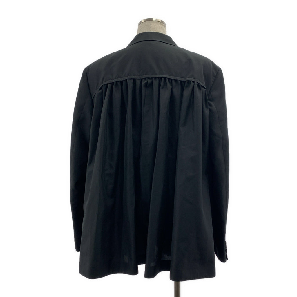 COMME des GARÇONS HOMME PLUS | 2024春夏 | 聚酯纖維不對稱褶皺單排扣外套 / 全襯裡 | M碼 |