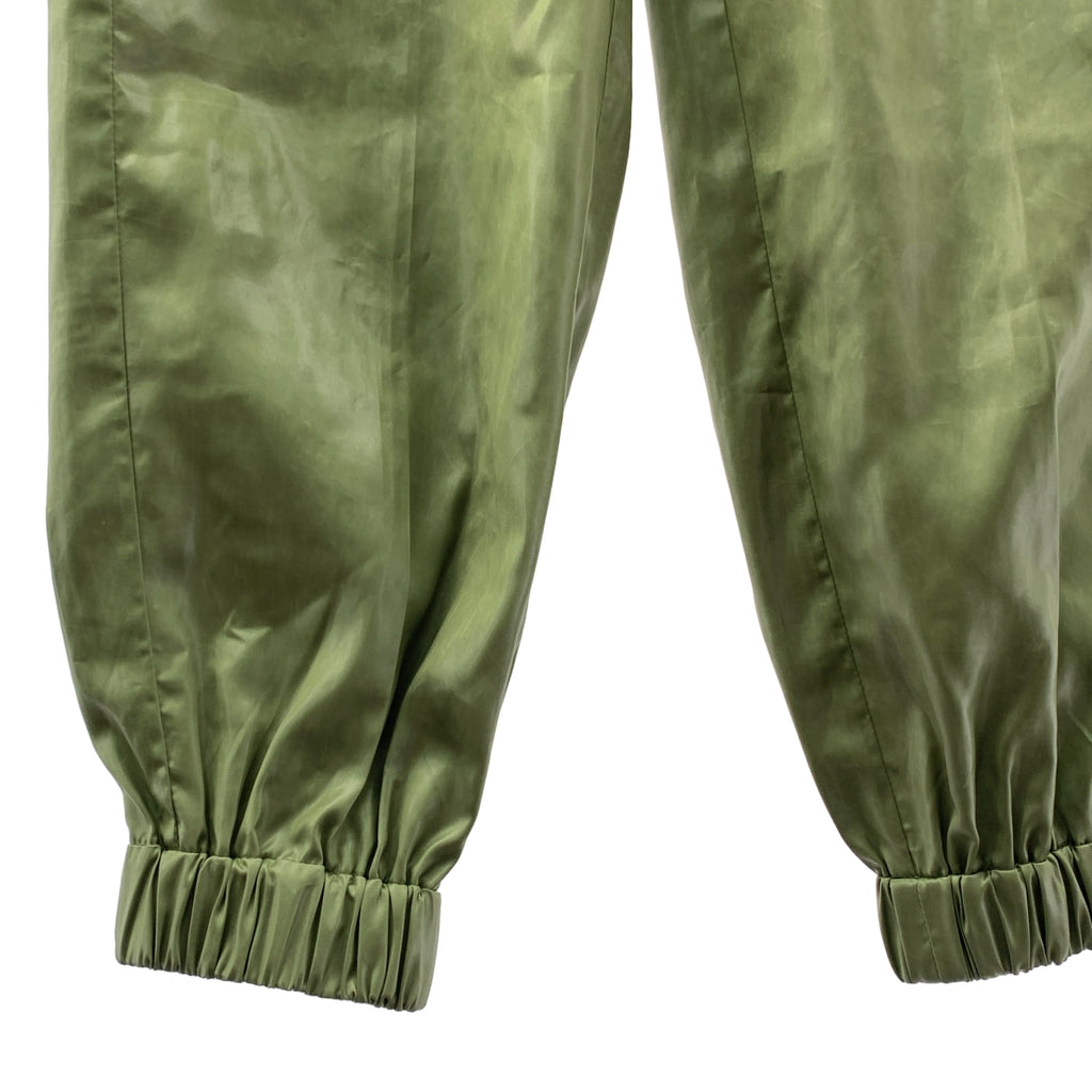 【美品】  LITTLE SUZIE / リトルスージー | Leather Like Extemal Pocket Pants ポリエステル イージーパンツ | 36 | グリーン | レディース