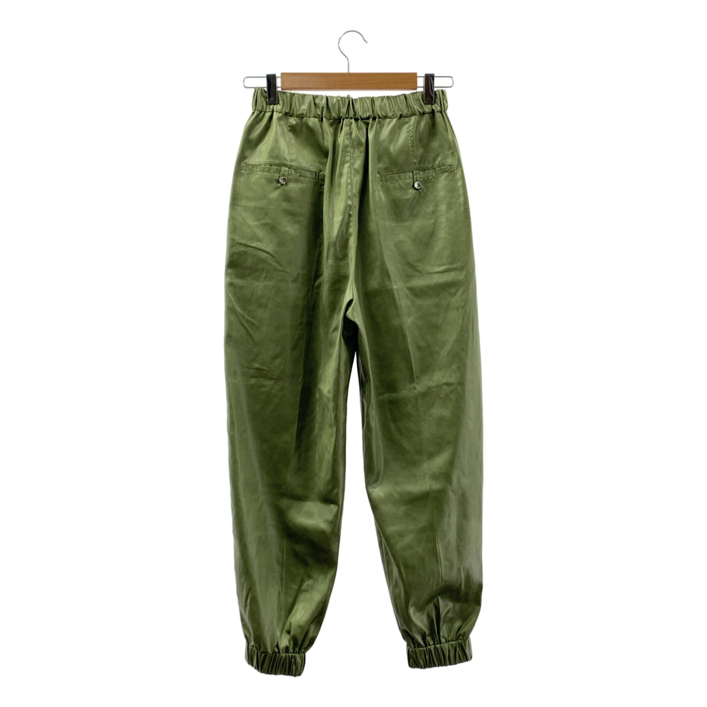 【美品】  LITTLE SUZIE / リトルスージー | Leather Like Extemal Pocket Pants ポリエステル イージーパンツ | 36 | グリーン | レディース