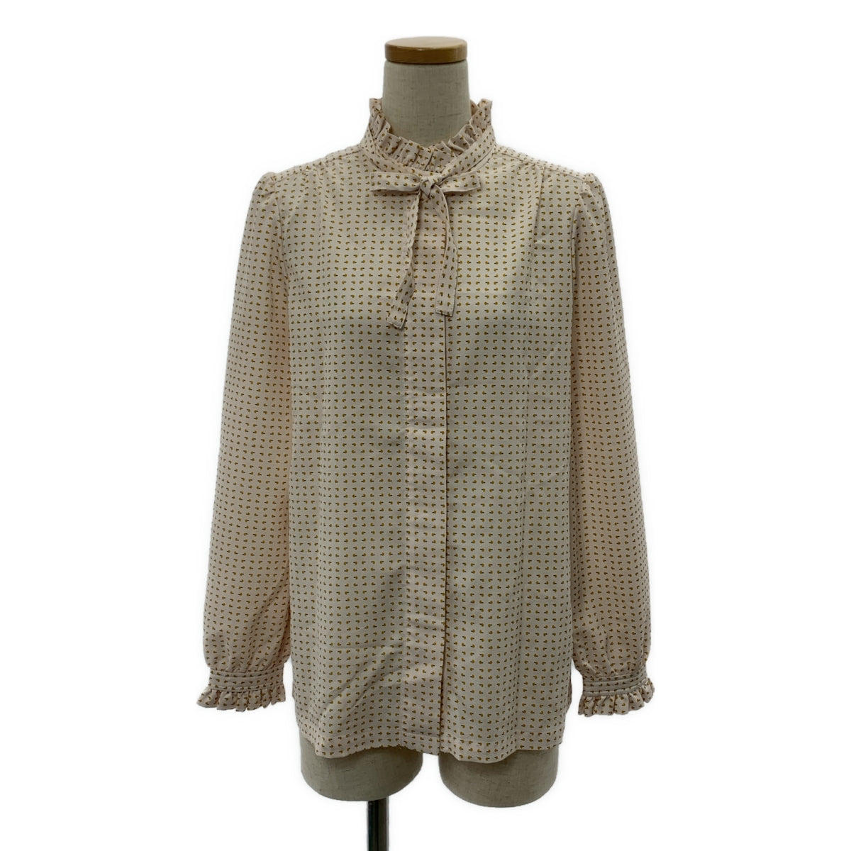 APC / A.P.C. | 全身印花荷葉邊領結襯衫 | 34 | 女款