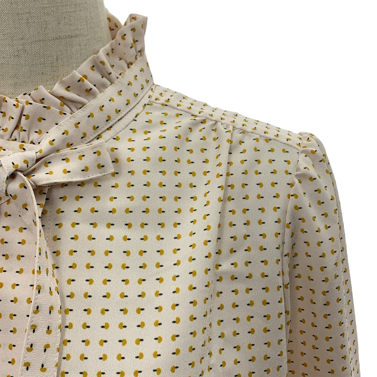 APC / A.P.C. | 全身印花荷葉邊領結襯衫 | 34 | 女款