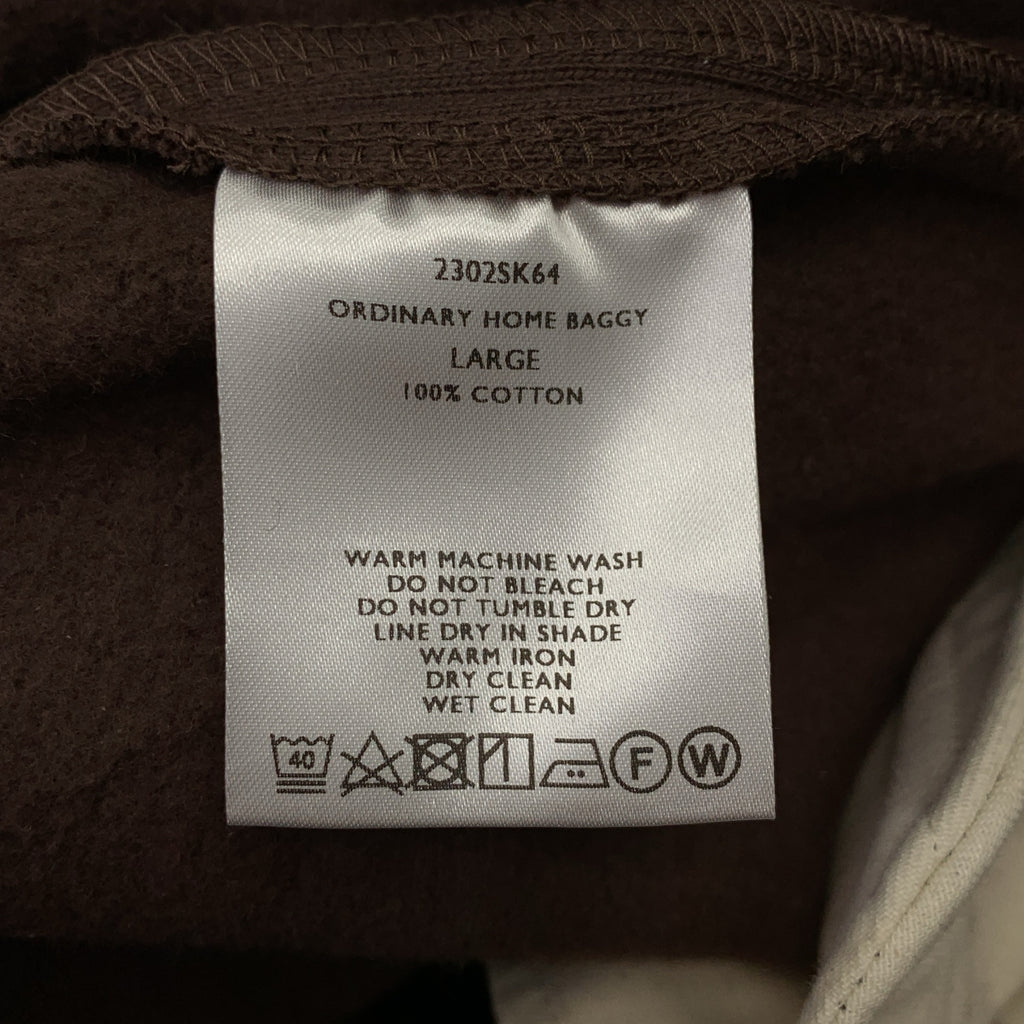 【新品】  SHINYA KOZUKA / シンヤコヅカ | 2023AW | ORDINARY HOME BAGGY オーディナリー ホーム バギー スウェット イージーパンツ | L | ブラウン | メンズ