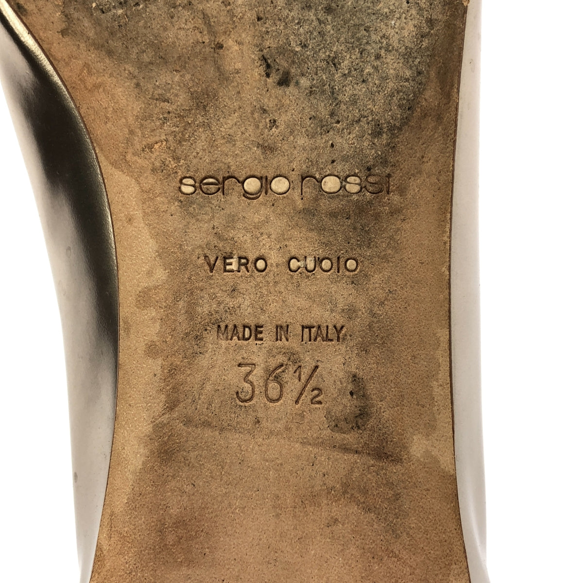 sergio rossi / セルジオロッシ | パテントレザー メタリック ポインテッドトゥ フラットシューズ | 36 1/2 | レディース