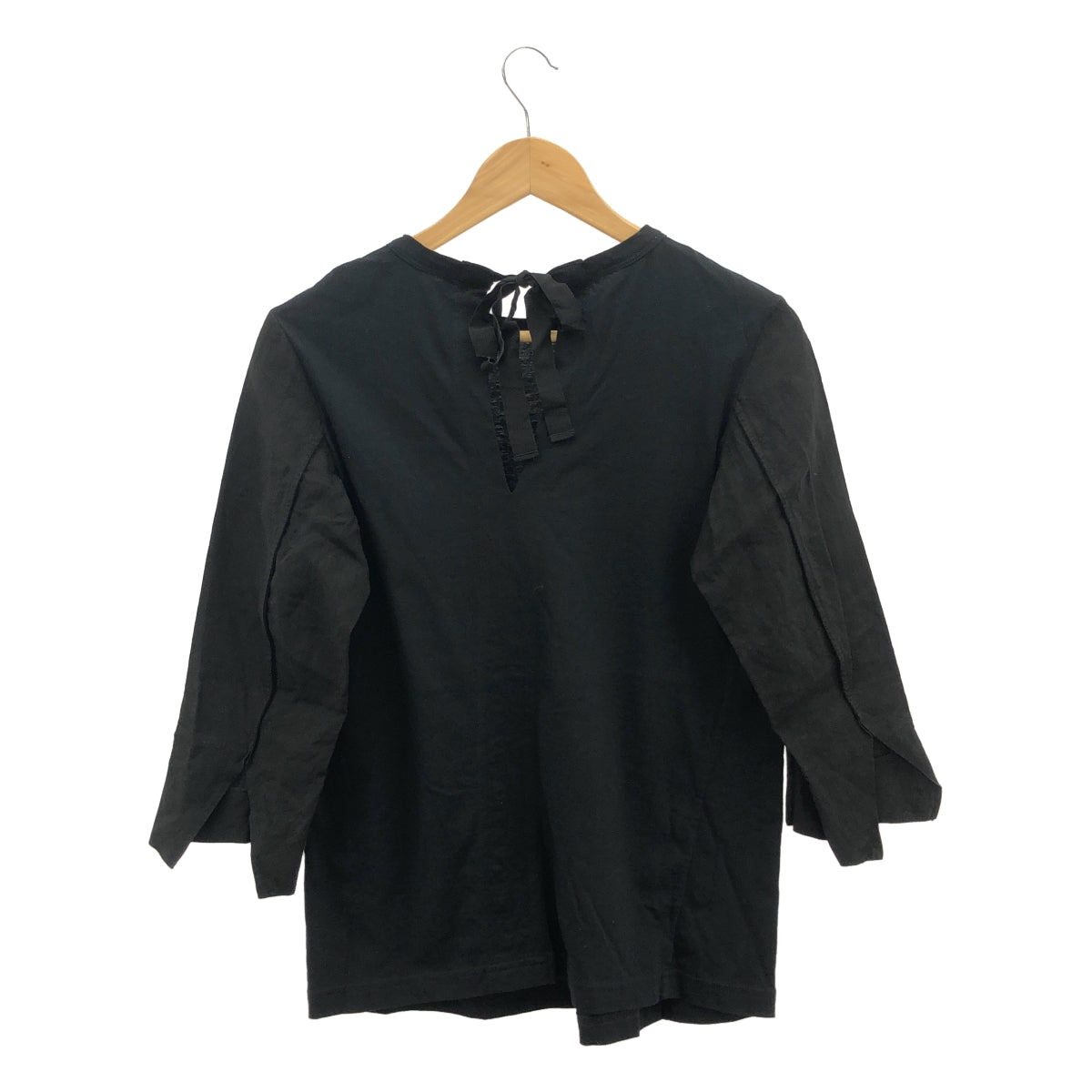 MARNI / マルニ | コットン リネン クルーネックカットソー | 38 | ブラック | レディース