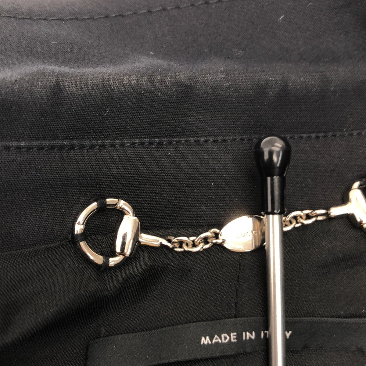 GUCCI | 標誌連結 2B 訂製外套 | 全襯裡 | 尺寸 44 | 黑色 | 女款