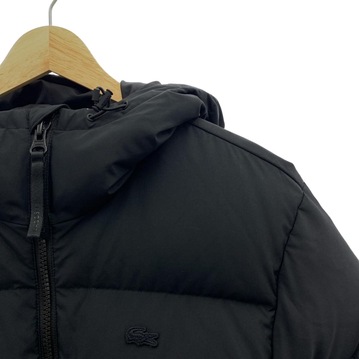 LACOSTE / ラコステ | ワンポイントワッペン ロゴジップ ダウンジャケット フーディ | 48 |