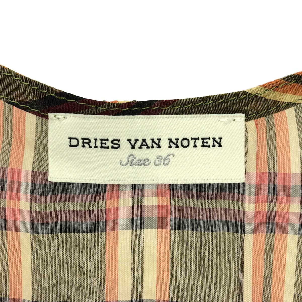 DRIES VAN NOTEN / 드리스 반 노튼 | silk 100% / 실크 라운드 컷 시아 민소매 롱 블라우스 | 36 |