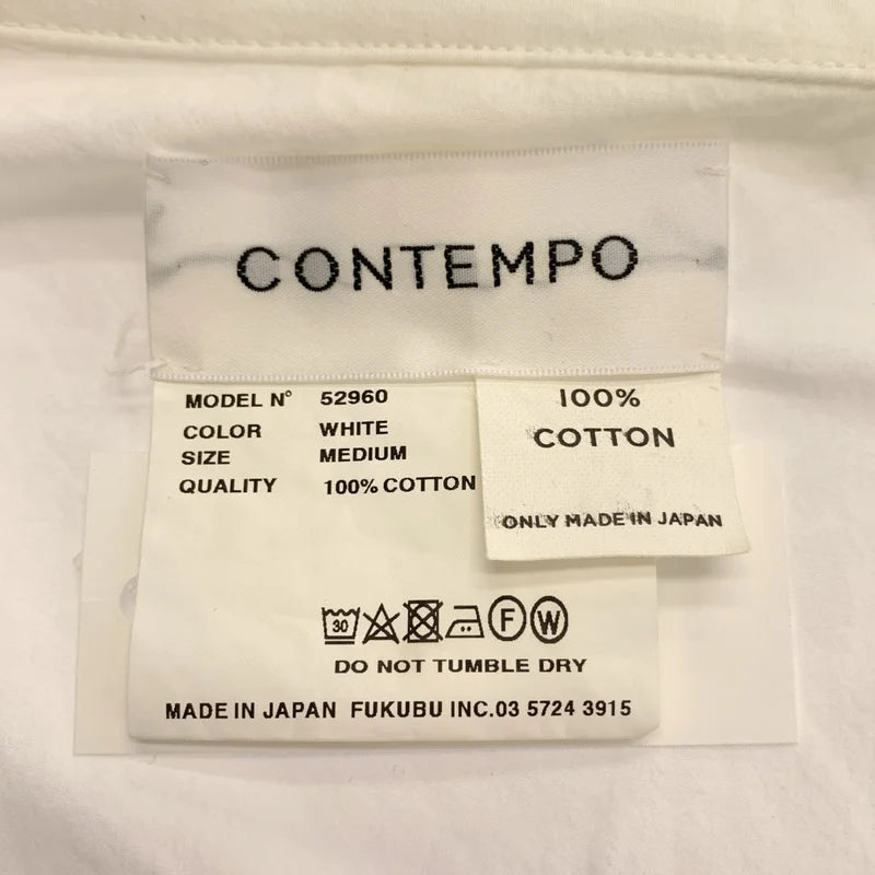 【美品】  YAECA CONTEMPO / ヤエカコンテンポ | コットン ワイド オープンカラーシャツ | M | ホワイト | レディース