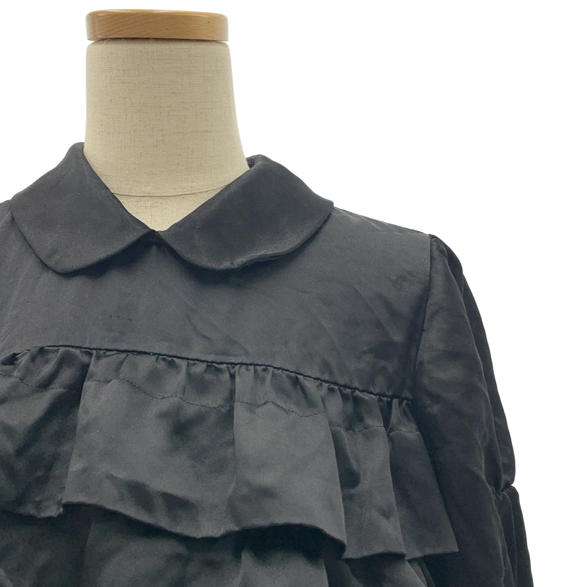 COMME des GARCONS COMME des GARCONS / 콤콤 | 2018AW | 제품 가공 라운드 컬러 라운드 칼라 프릴 원피스 | S |