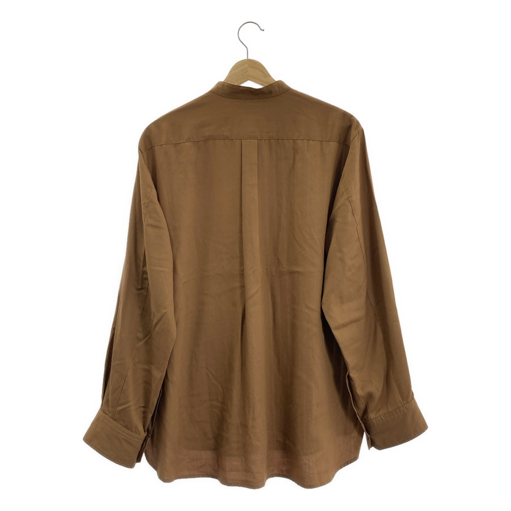 CULLNI / Kurni | x PARIGOT 條紋立領襯衫 | 1 碼 | 藍/白/棕色 | 男士