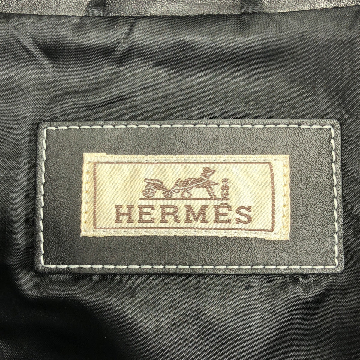 [狀況良好] 愛馬仕 | 2023 秋冬 | 小牛皮編織刺繡外套 | 50碼 | 黑色 | 男款