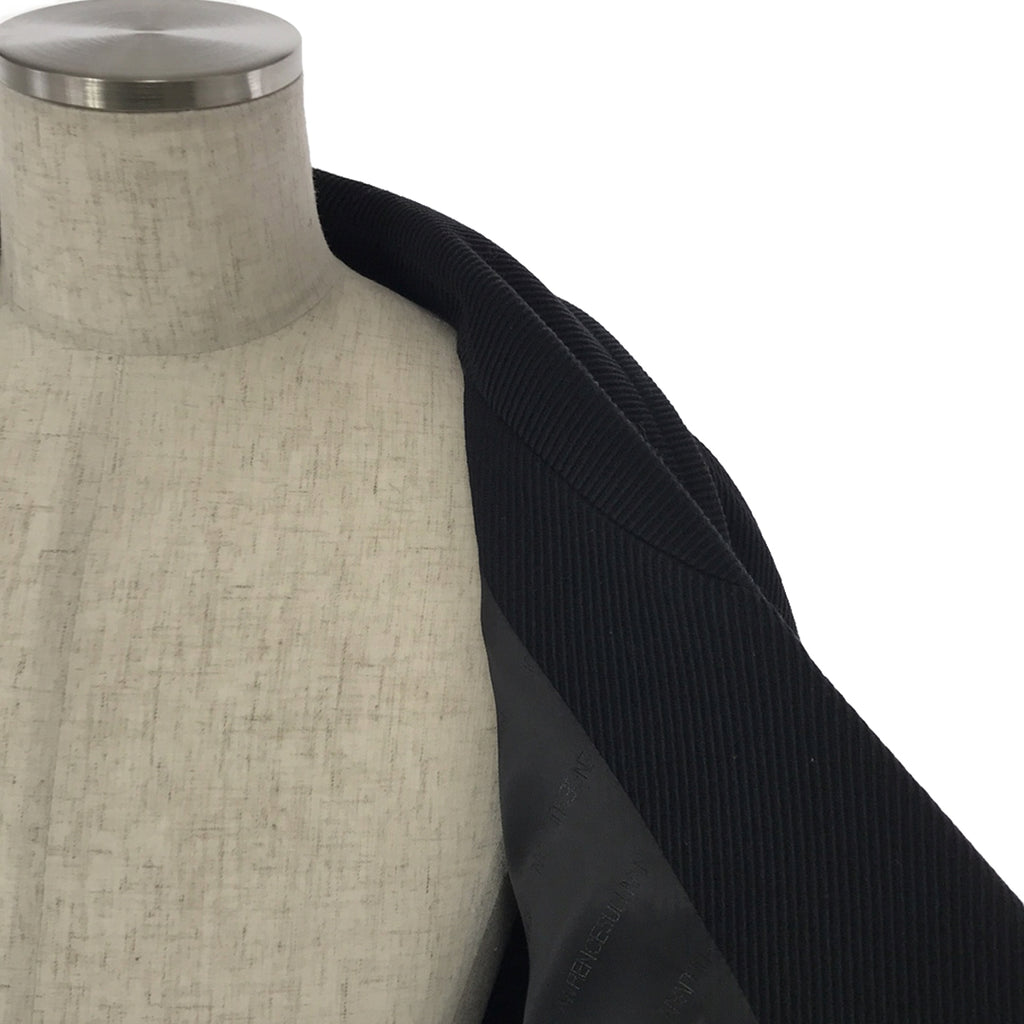 [新作] 約翰·勞倫斯·沙利文 / 約翰·勞倫斯·沙利文 | 2022 秋冬 | KERSEY WOOL OVERSIZED COAT 羊毛斜紋布大衣 | 44 |黑色 |男士