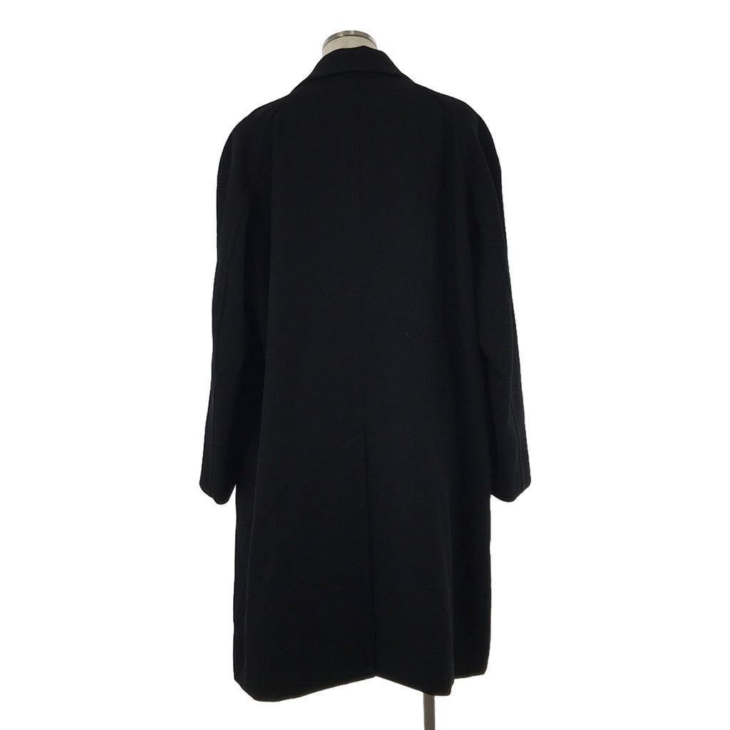 [新作] 約翰·勞倫斯·沙利文 / 約翰·勞倫斯·沙利文 | 2022 秋冬 | KERSEY WOOL OVERSIZED COAT 羊毛斜紋布大衣 | 44 |黑色 |男士