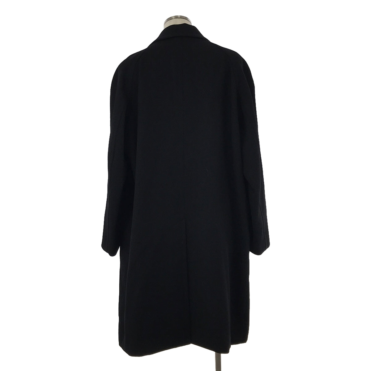 [新作] 約翰·勞倫斯·沙利文 / 約翰·勞倫斯·沙利文 | 2022 秋冬 | KERSEY WOOL OVERSIZED COAT 羊毛斜紋布大衣 | 44 |黑色 |男士